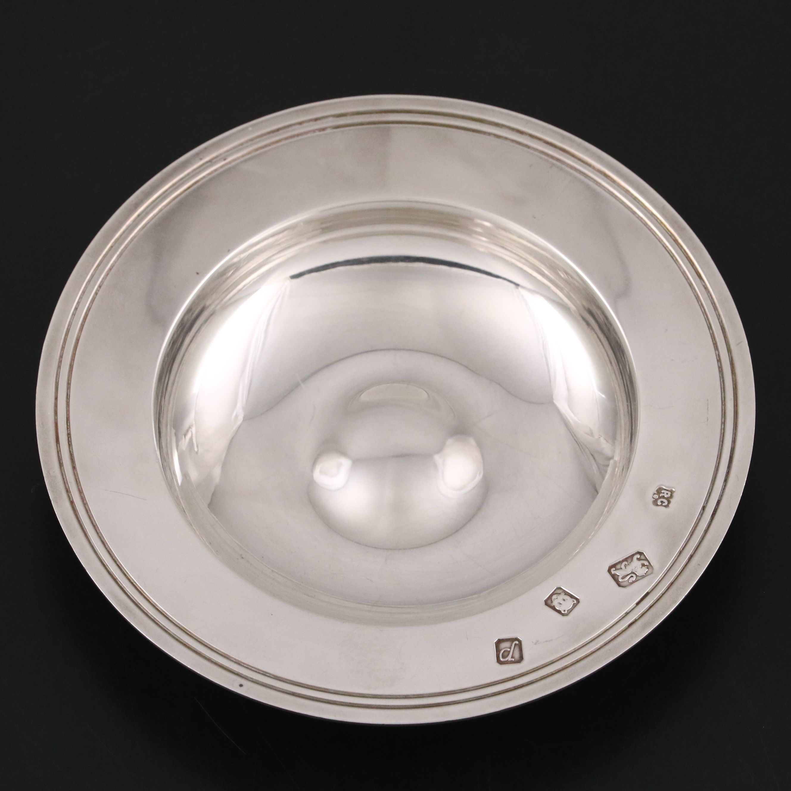 Vintage William Comyns English Sterling Silver Bowl, 1970