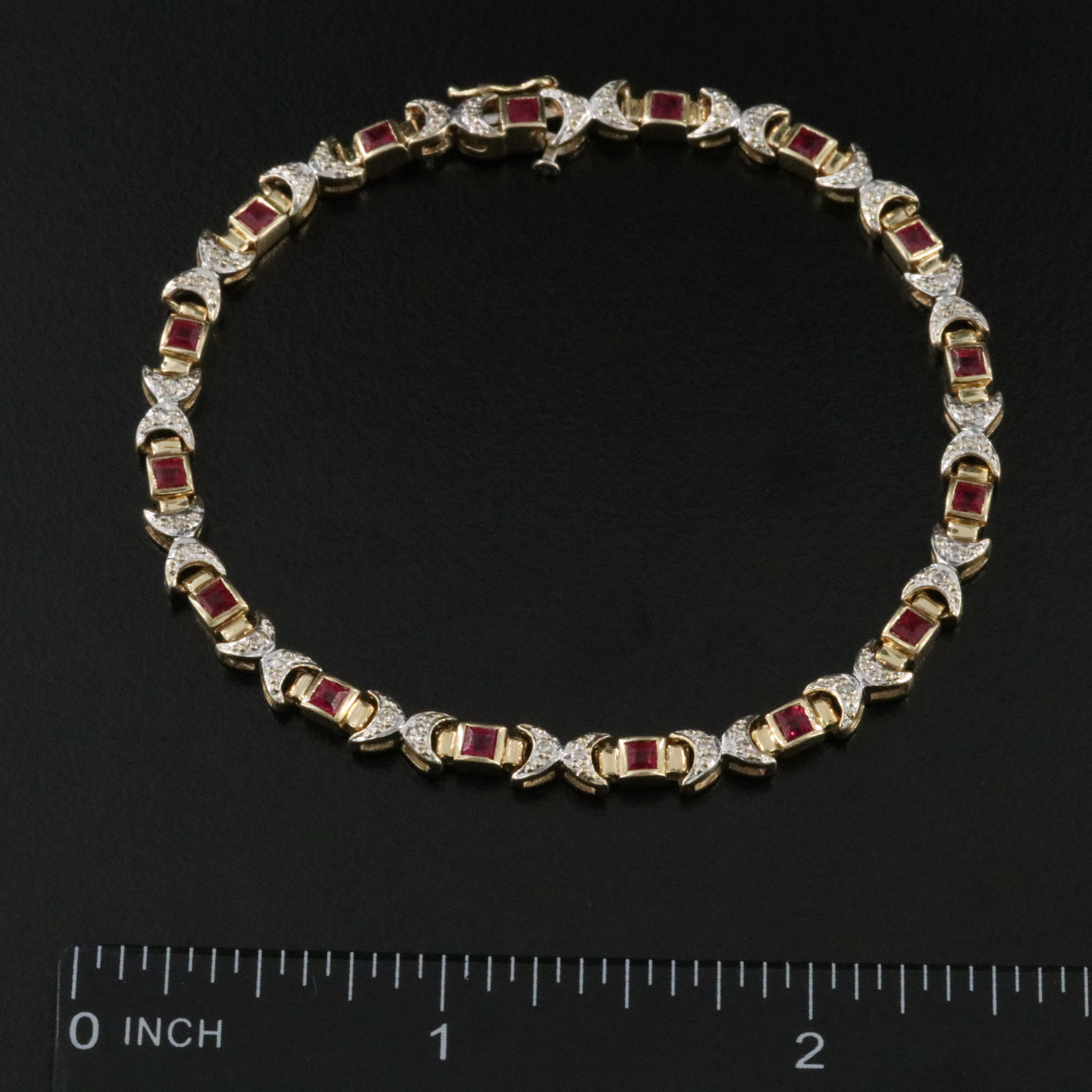 14K Ruby and Diamond Bracelet
