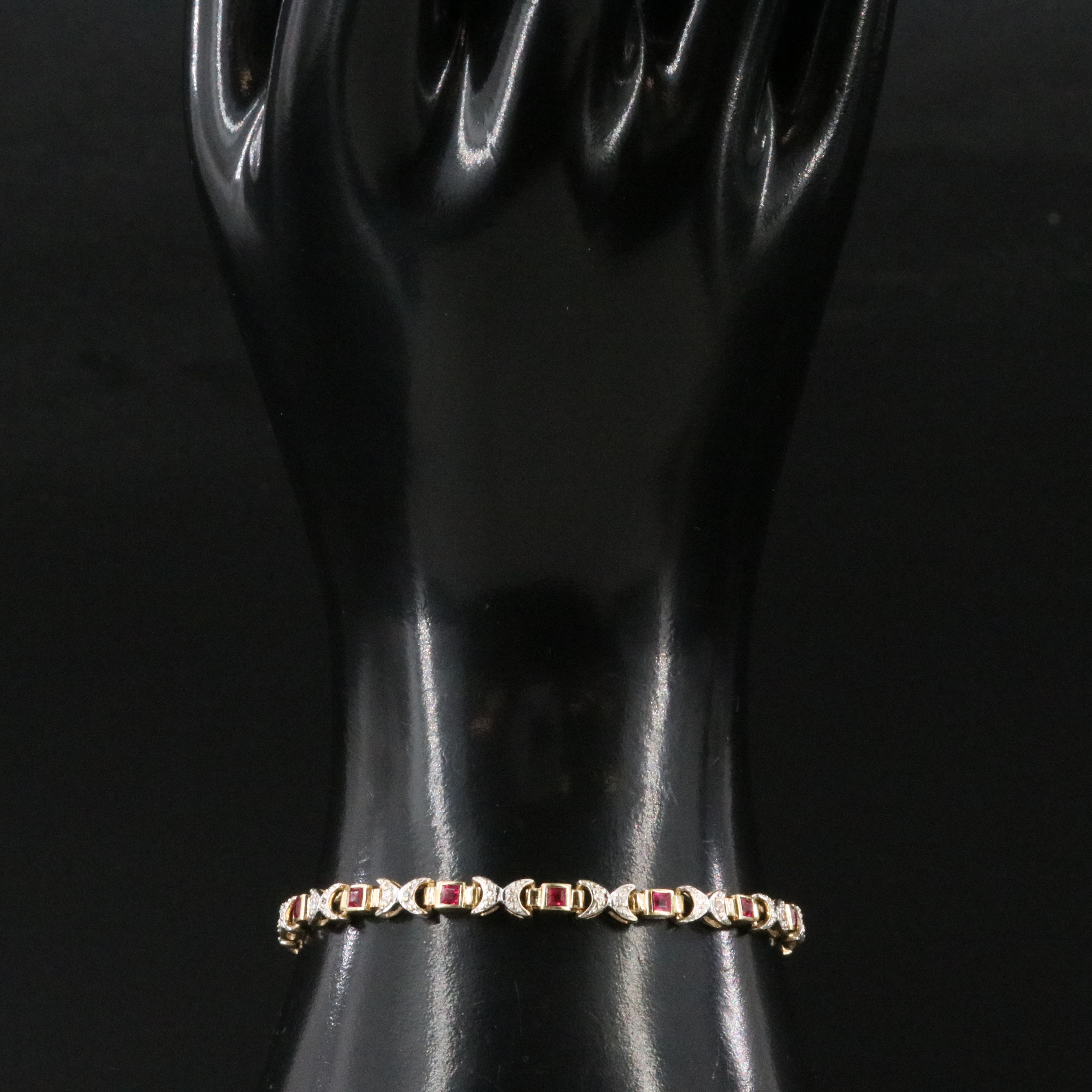 14K Ruby and Diamond Bracelet
