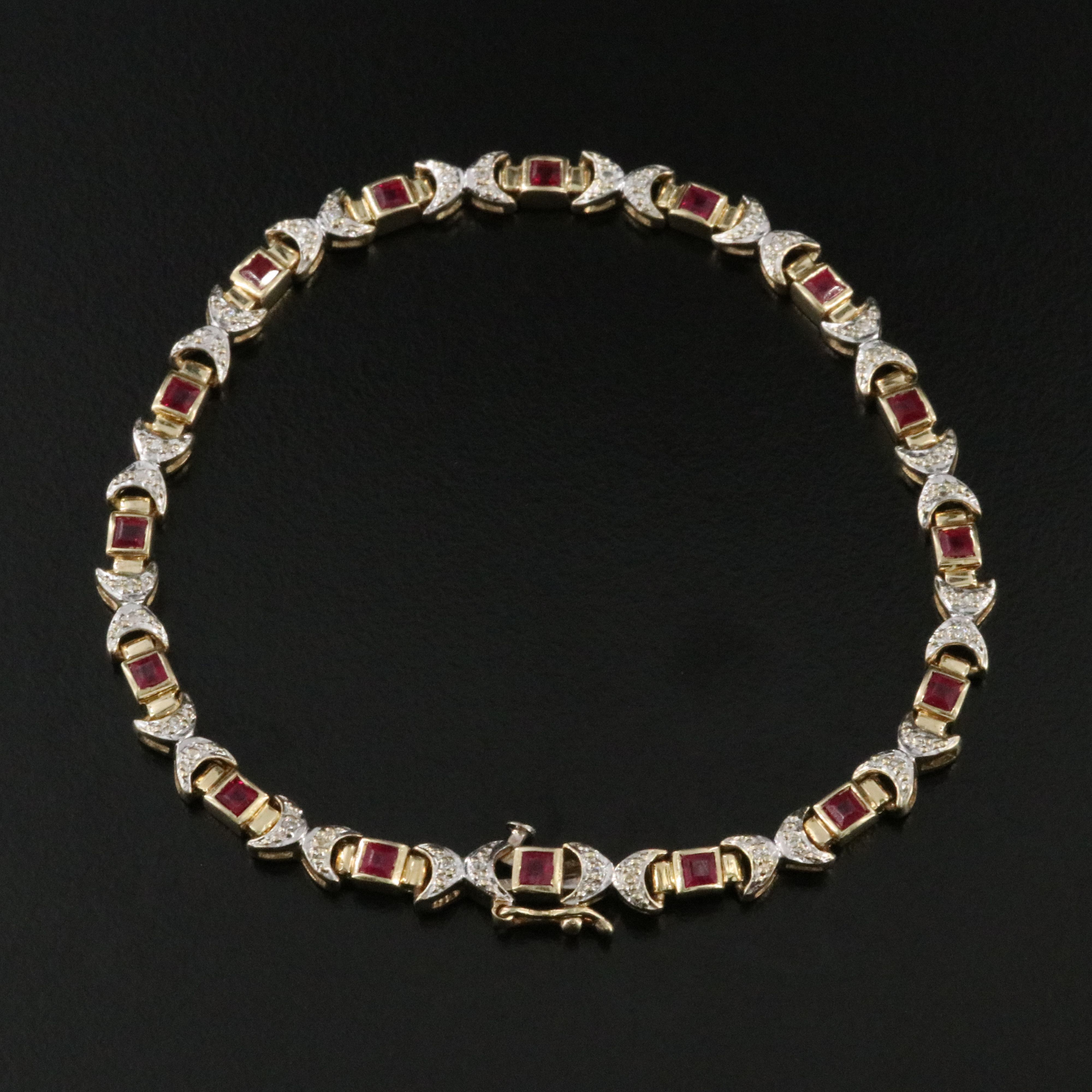 14K Ruby and Diamond Bracelet