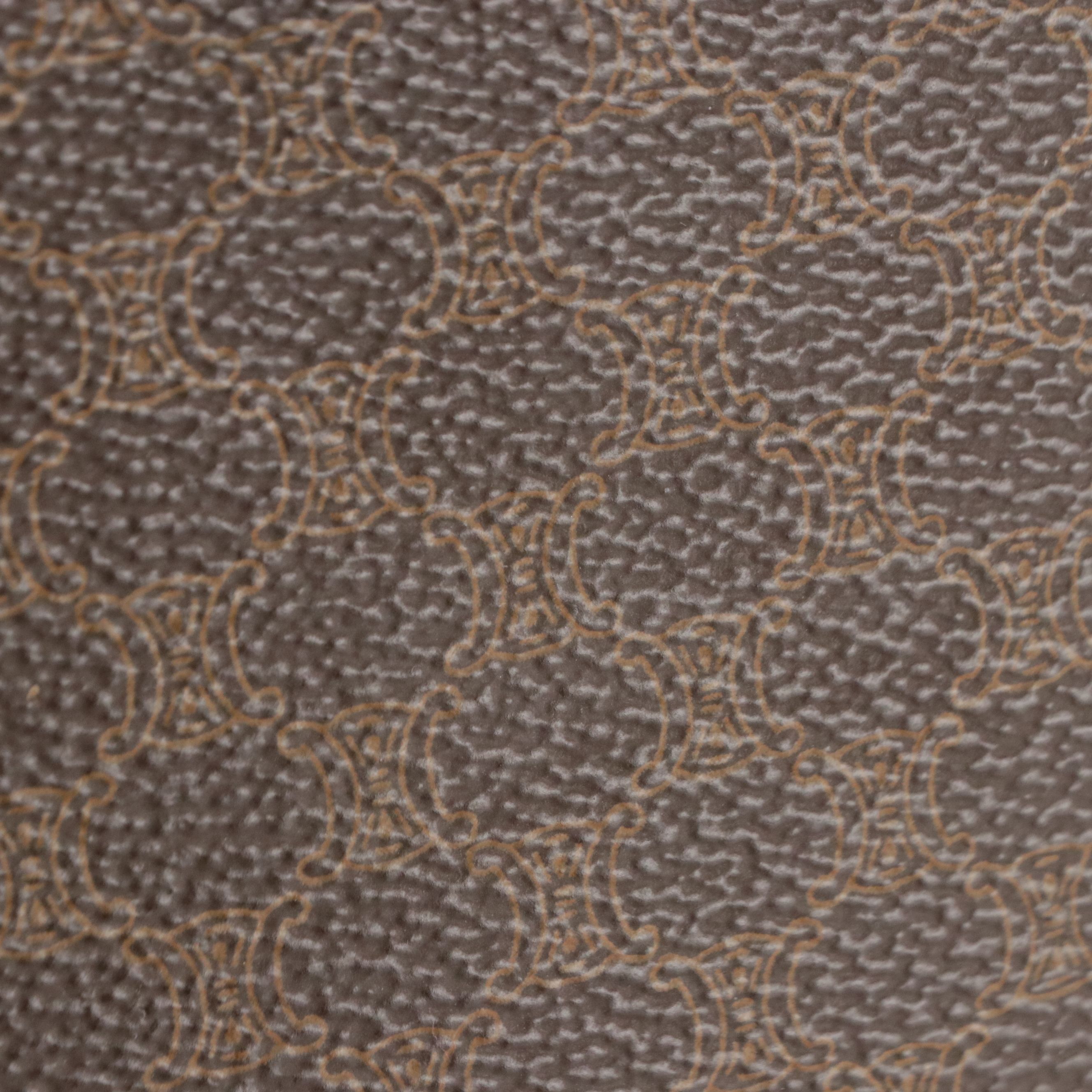 Celine Top Handle Two-Way Dome Bag in Macadam Canvas and Leather