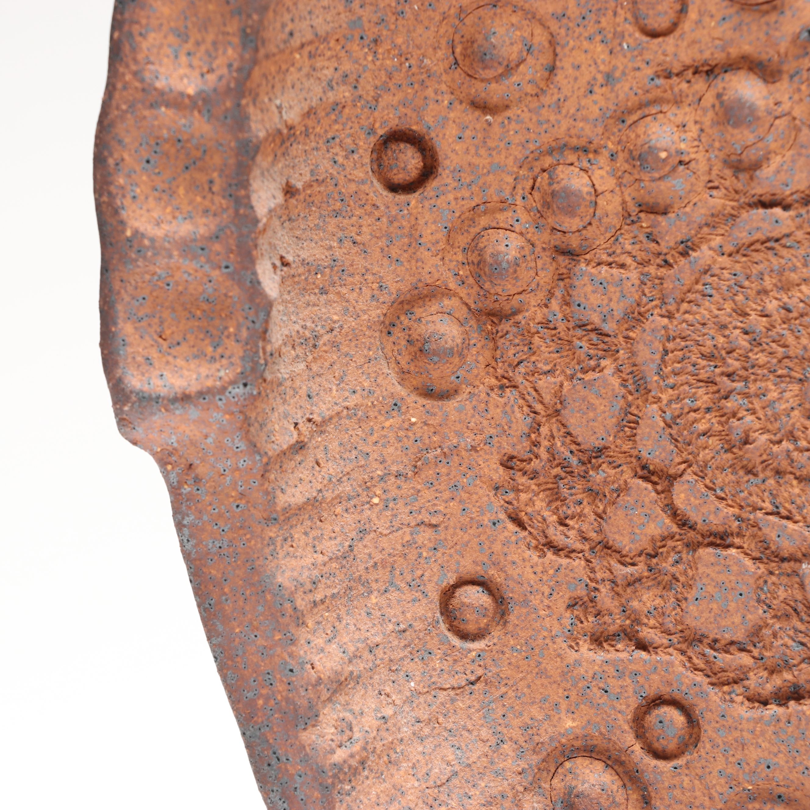 Polychrome Glazed Tray with Unglazed Ceramic Tray