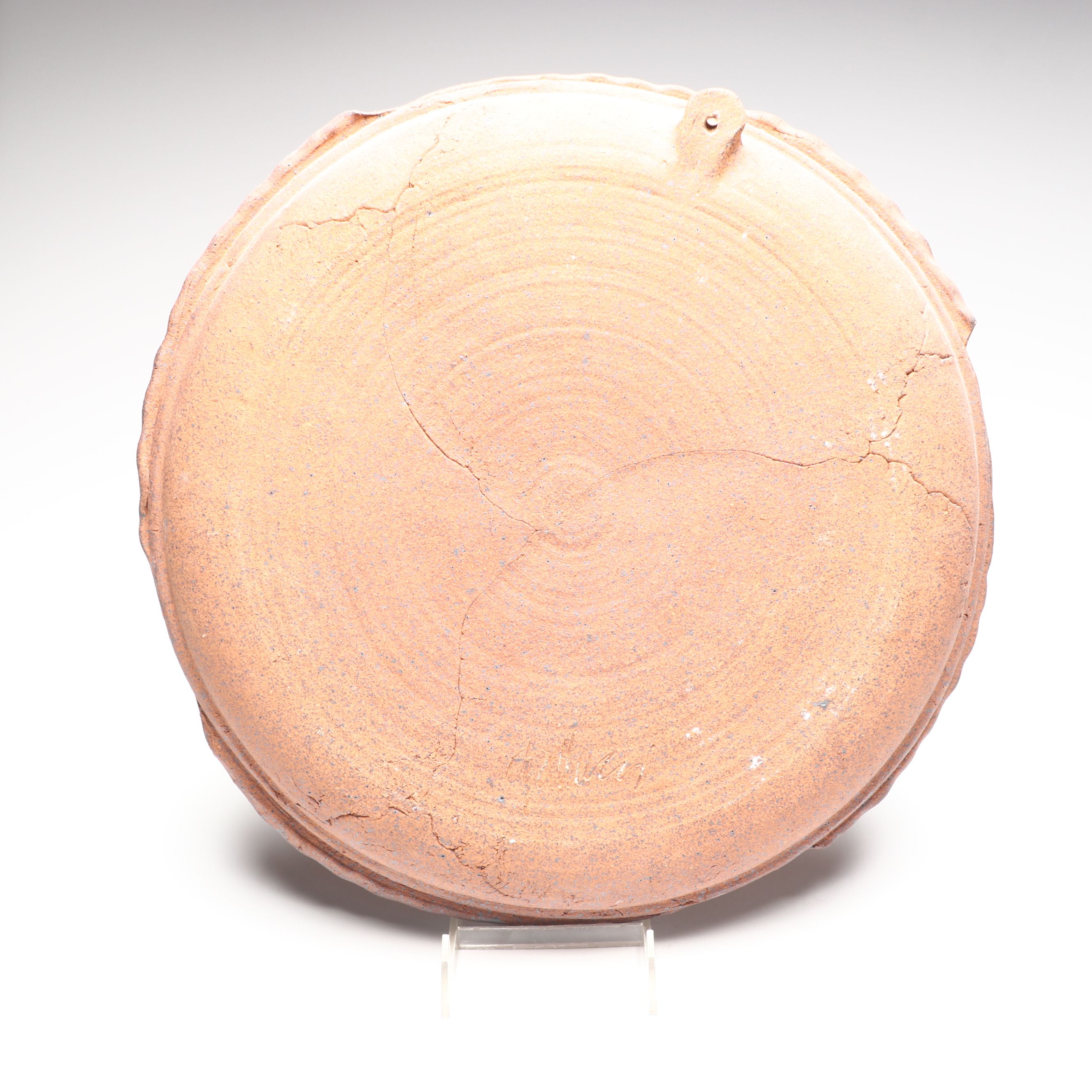 Polychrome Glazed Tray with Unglazed Ceramic Tray