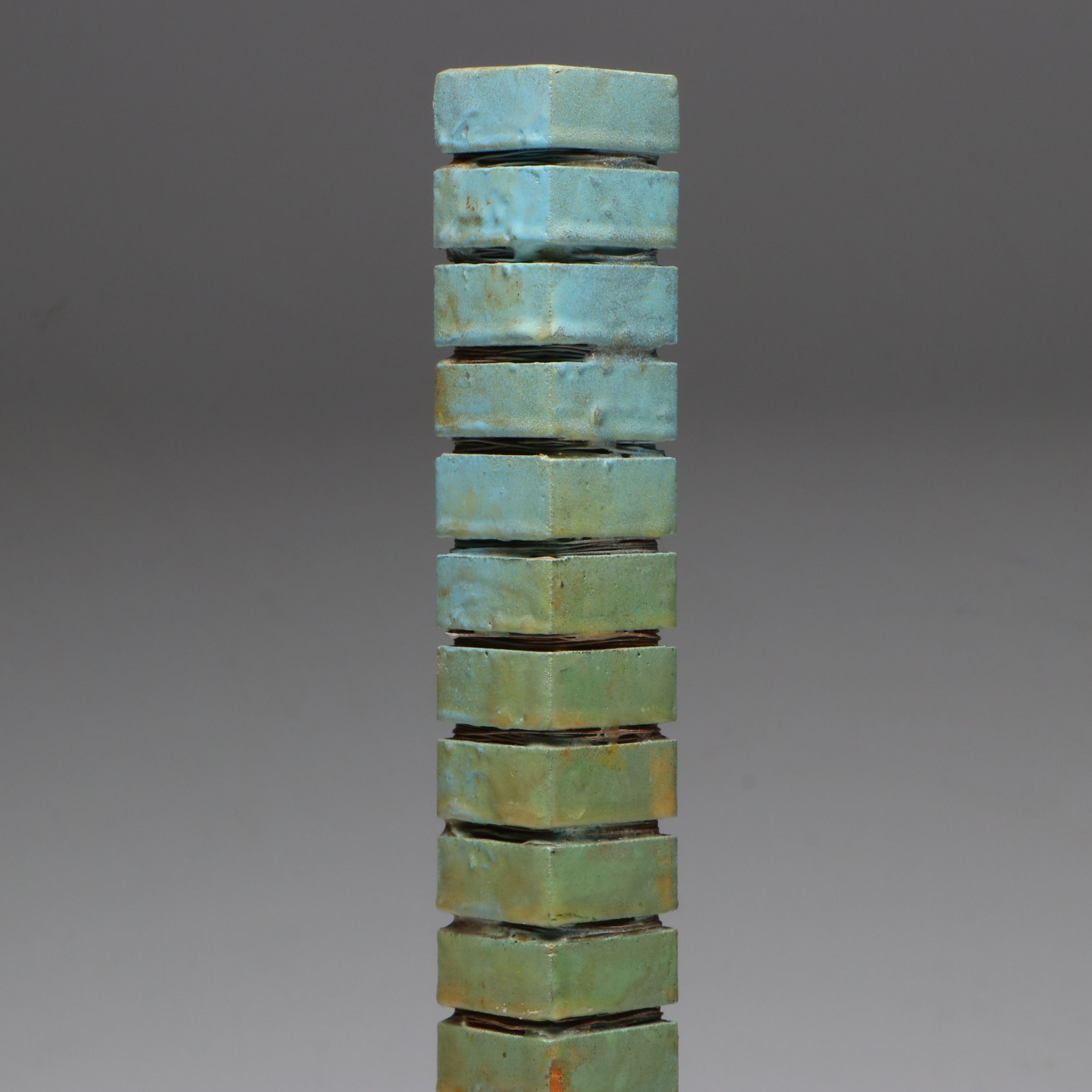 MCM Mixed Media Column Sculpture