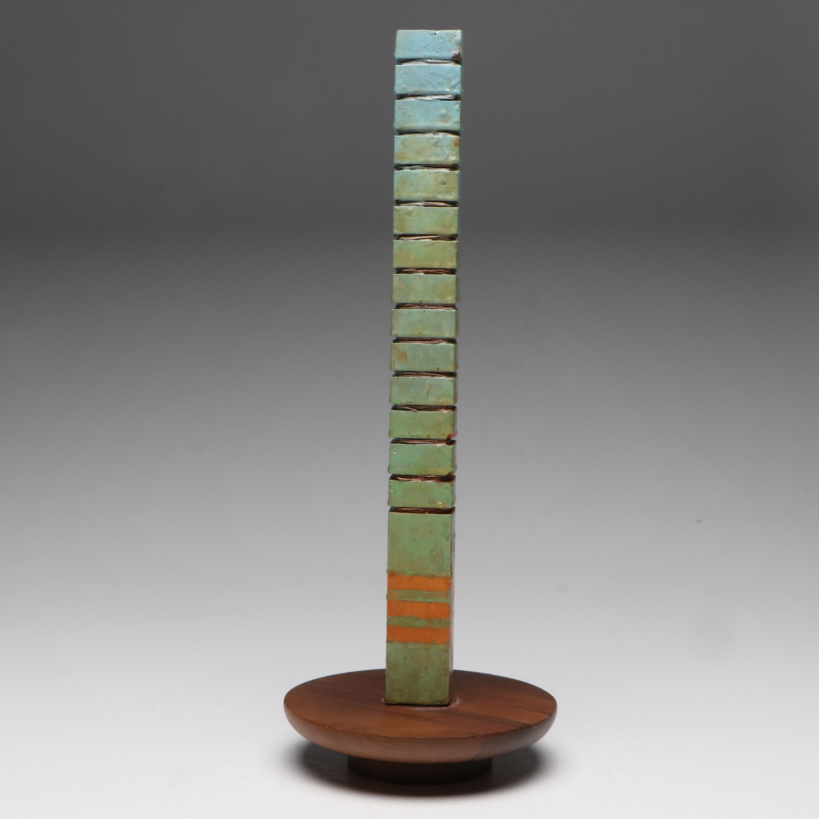 MCM Mixed Media Column Sculpture