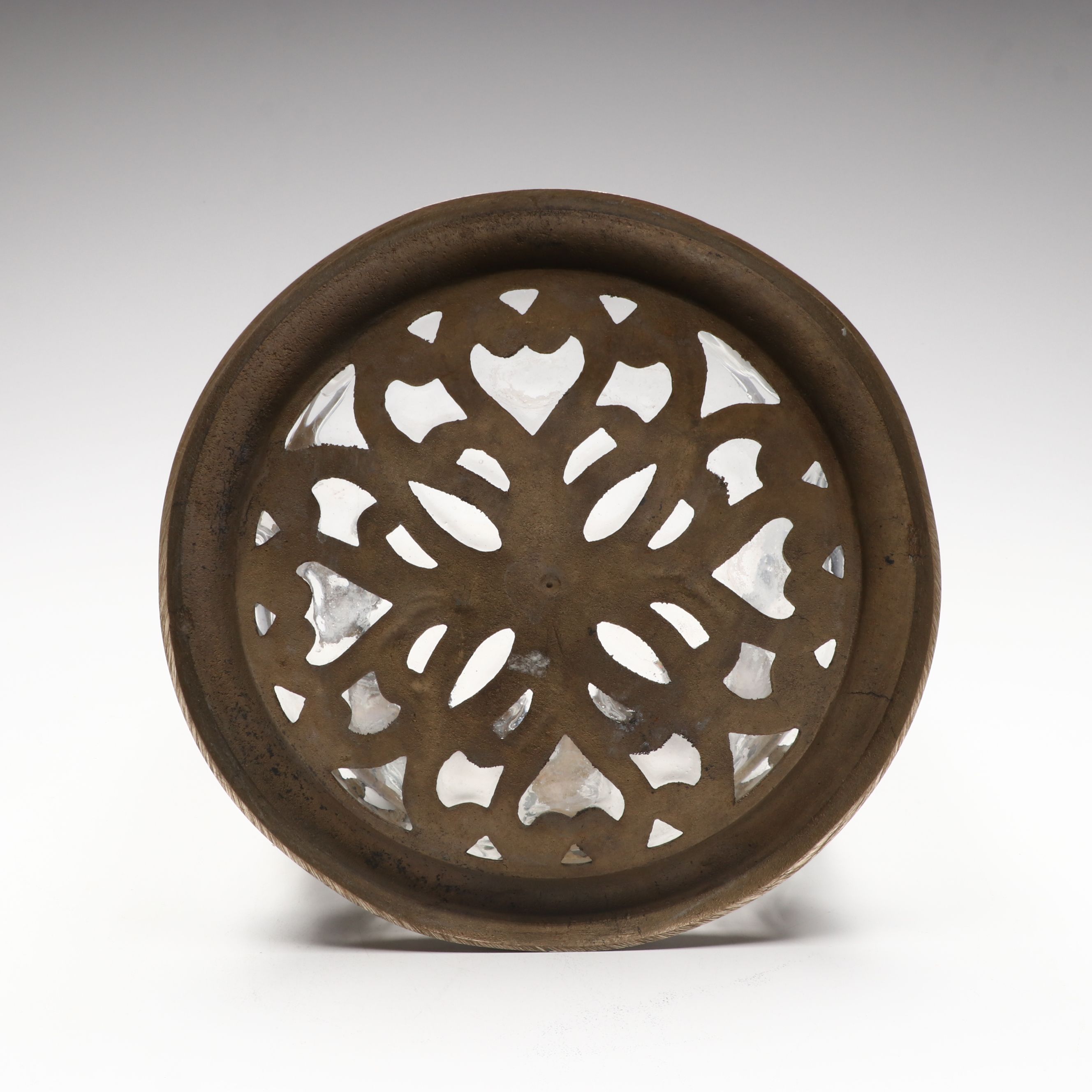 Brass Finish Blown Bubble Glass Apothecary Jars