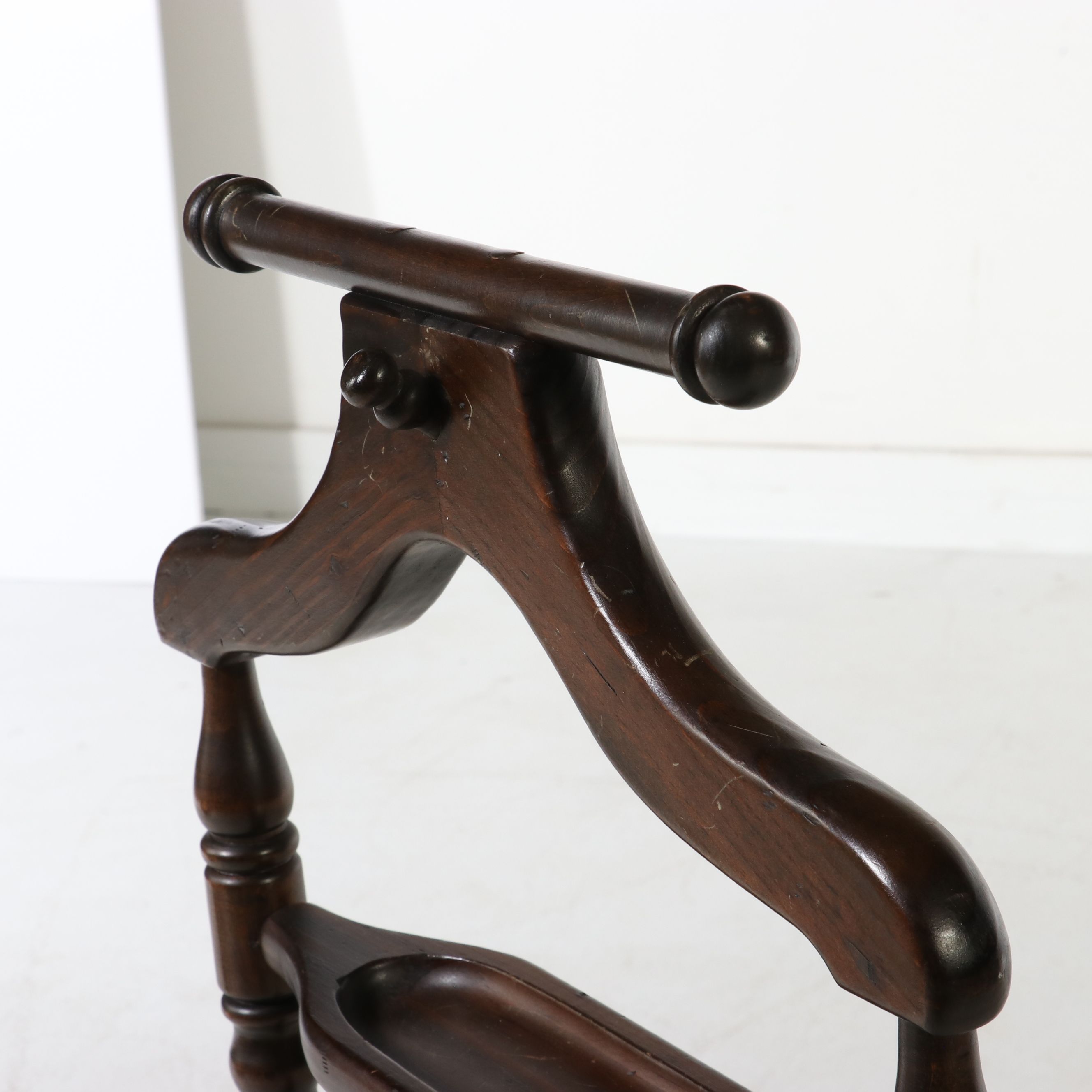 Edwardian Style Hardwood Gentleman's Valet Stand, Mid to Late 20th Century