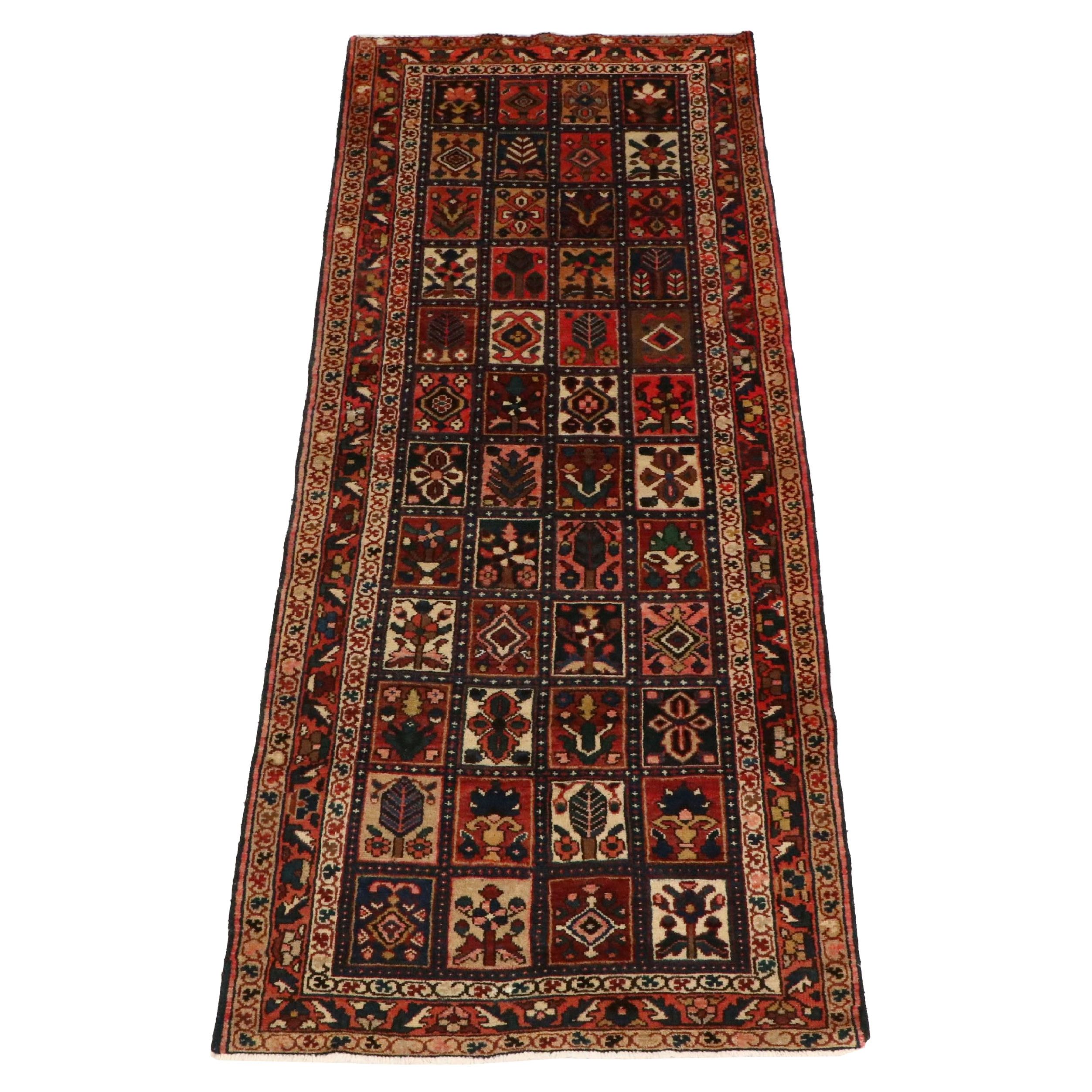 4'2 x 10'6 Hand-Knotted Persian Bakhtiari Long Rug