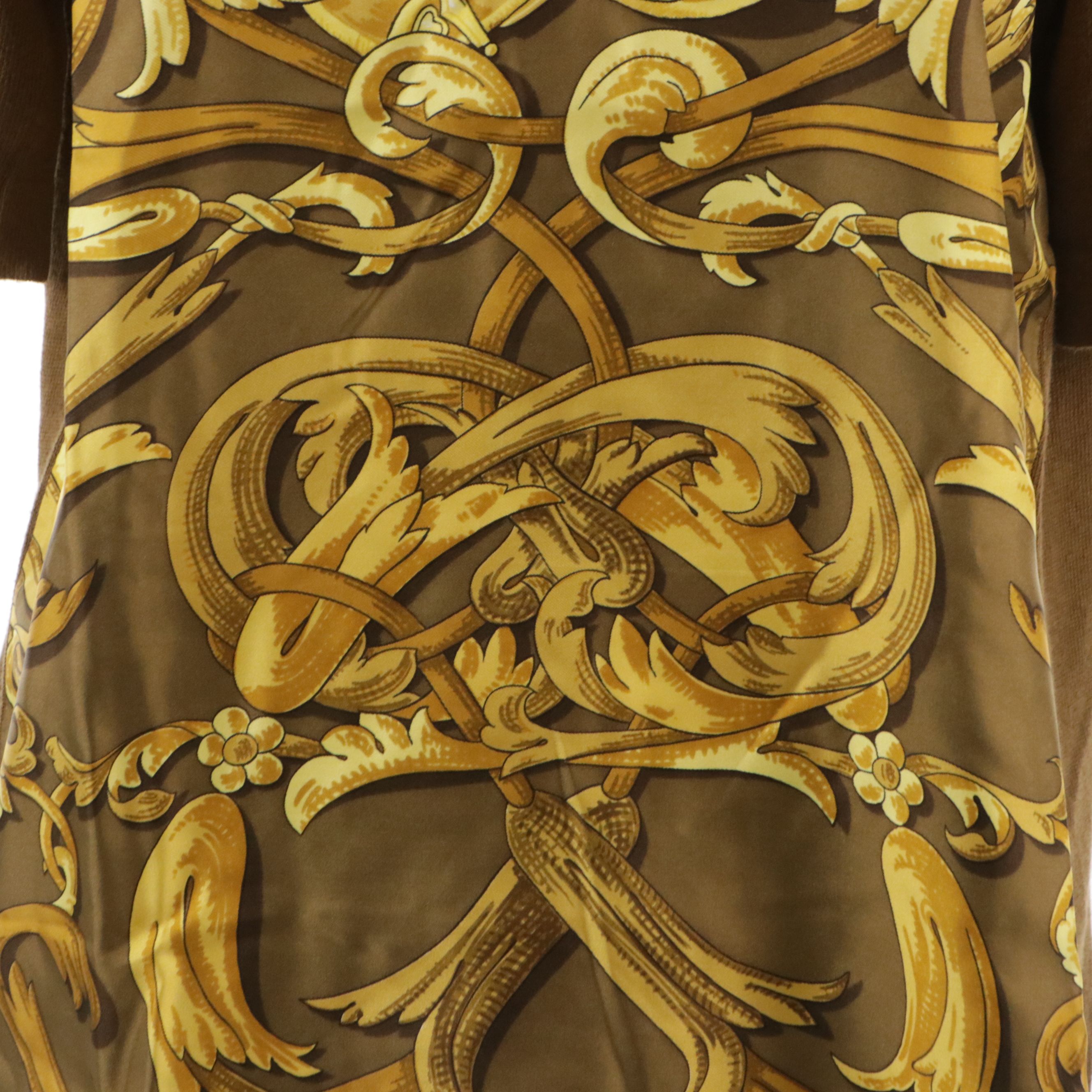 Hermès "Le Mors à la Conétable" Polo in Silk Twill and Cotton/Cashmere Knit