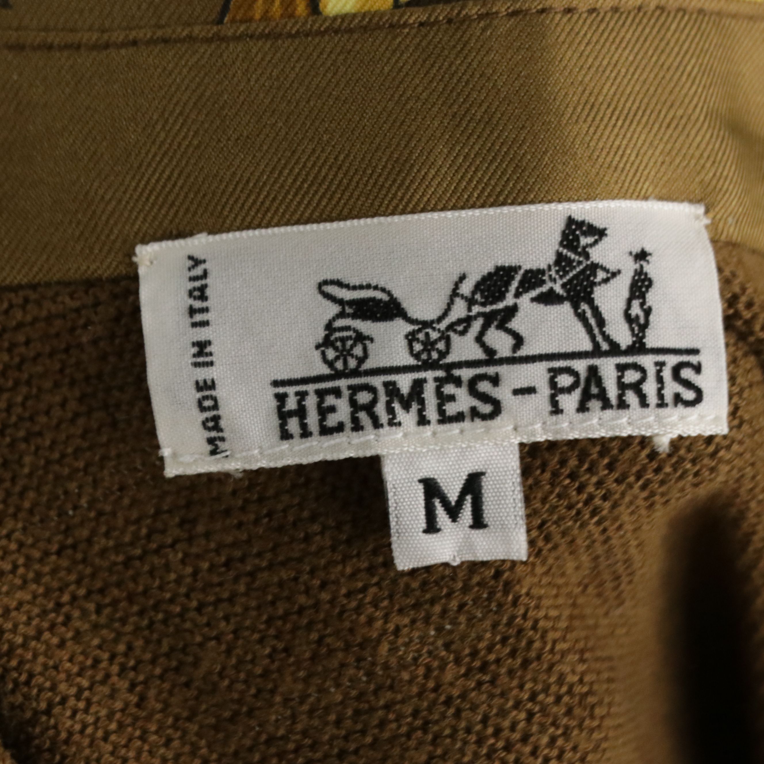 Hermès "Le Mors à la Conétable" Polo in Silk Twill and Cotton/Cashmere Knit