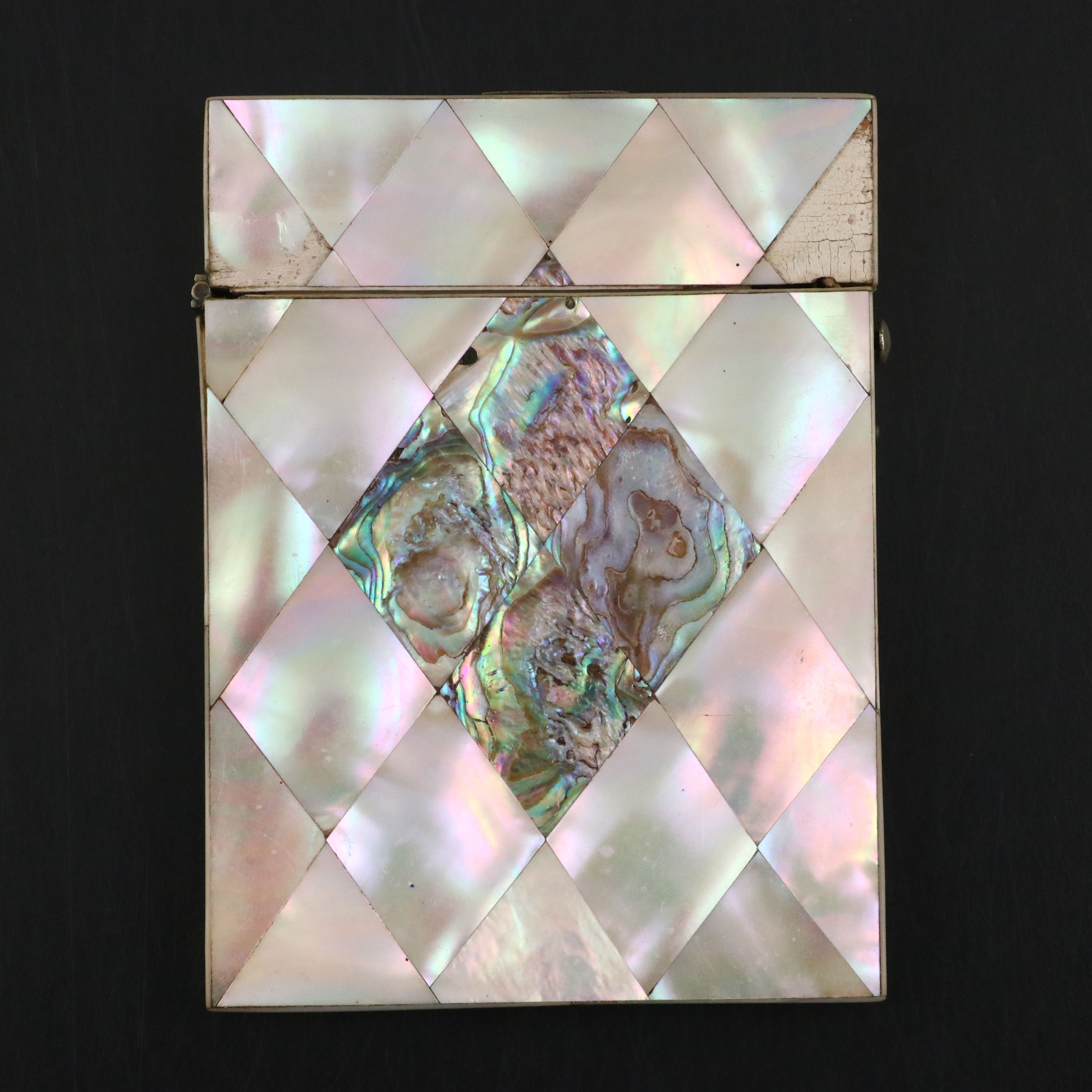 Antique Mother-of-Pearl and Abalone Calling Card Case