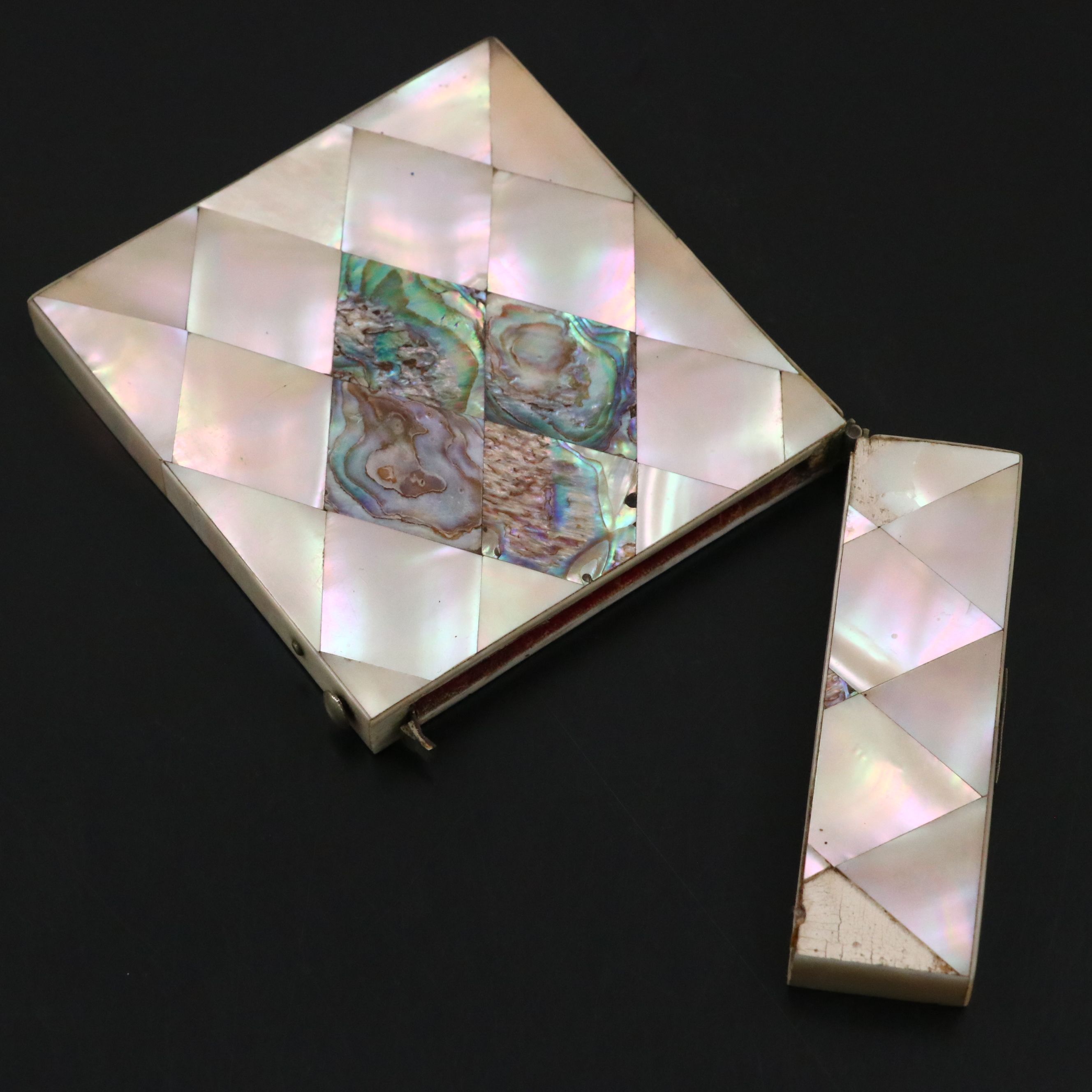 Antique Mother-of-Pearl and Abalone Calling Card Case