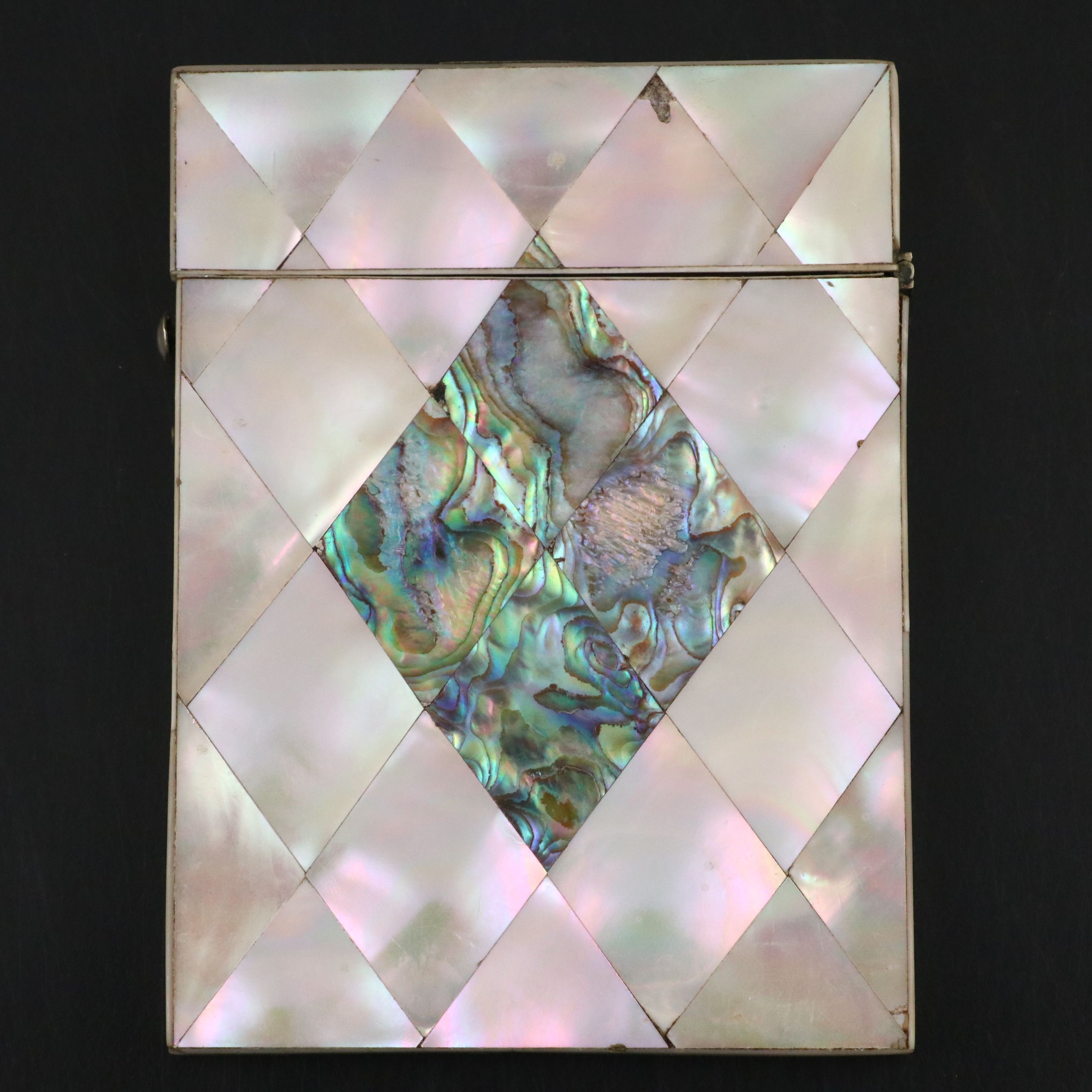 Antique Mother-of-Pearl and Abalone Calling Card Case
