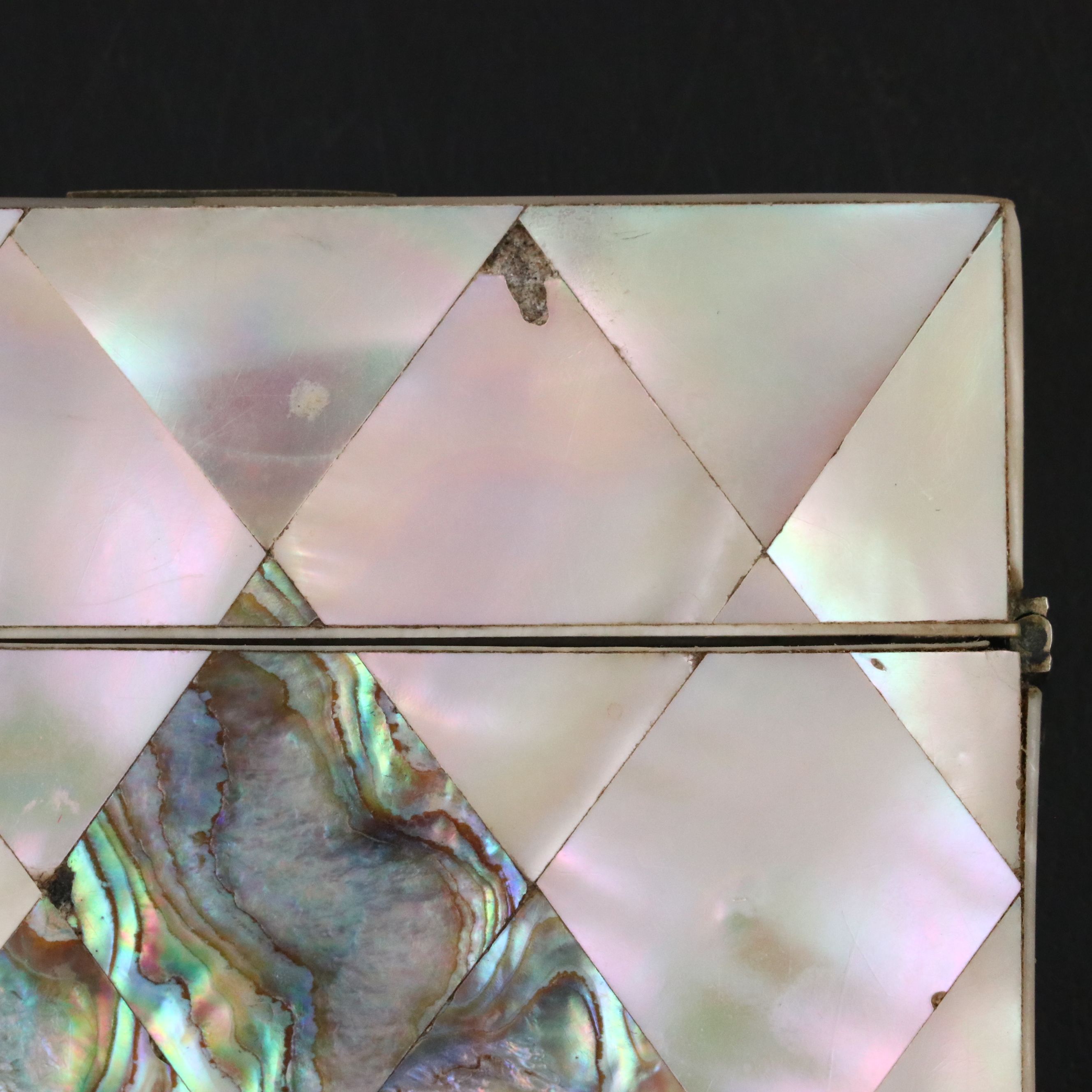 Antique Mother-of-Pearl and Abalone Calling Card Case
