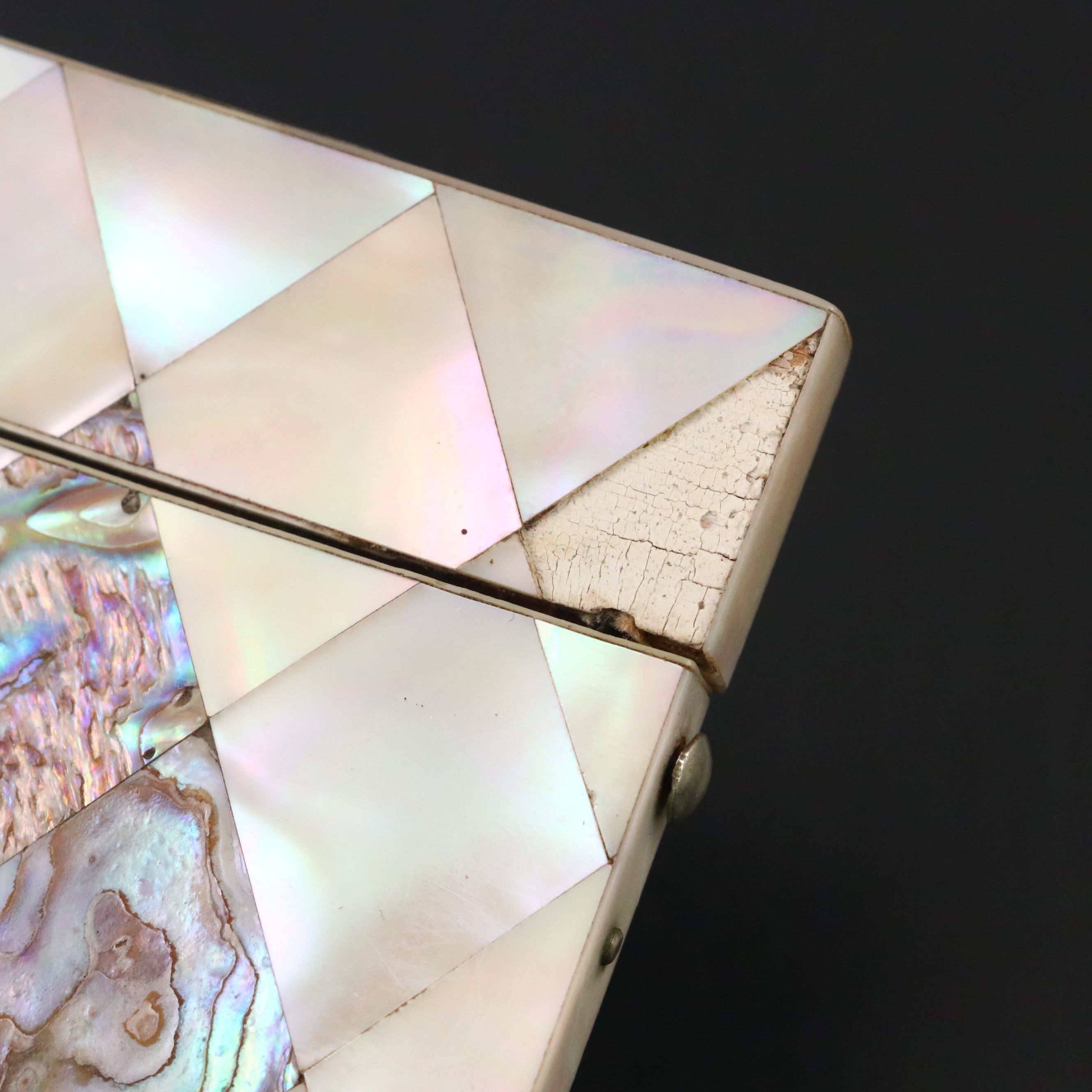 Antique Mother-of-Pearl and Abalone Calling Card Case