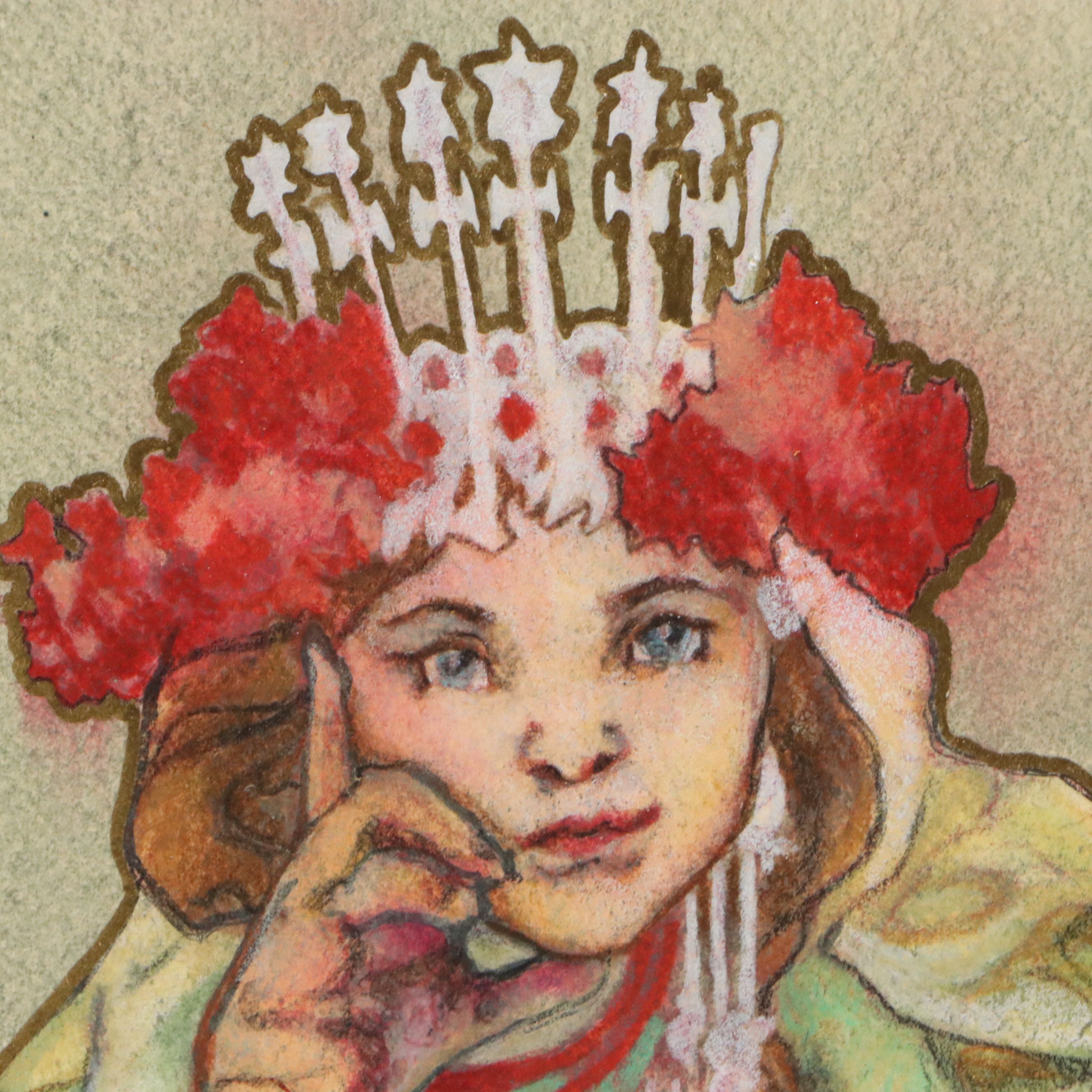 C.F. Dunn Mixed Media Painting "Desert Queen," 2015