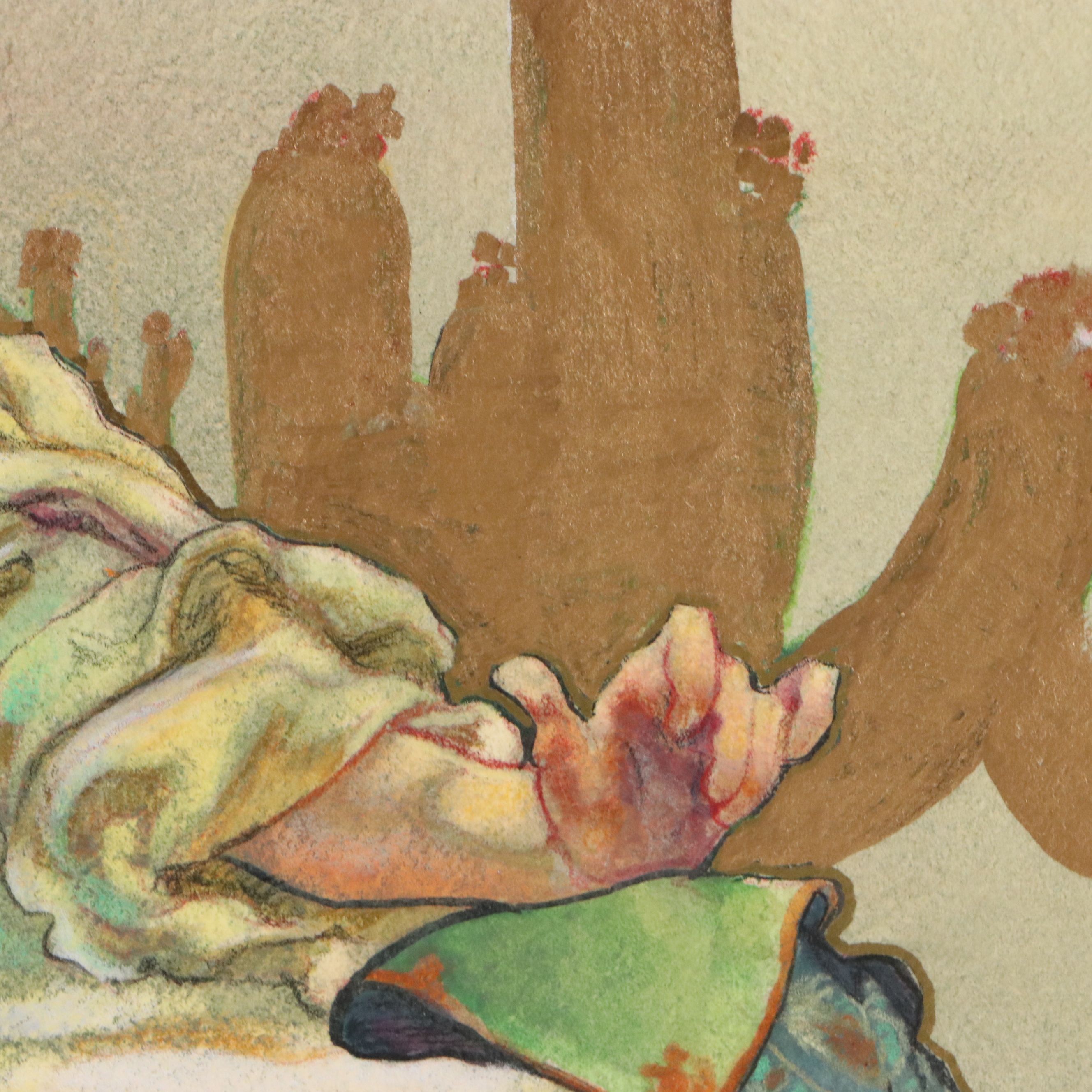 C.F. Dunn Mixed Media Painting "Desert Queen," 2015