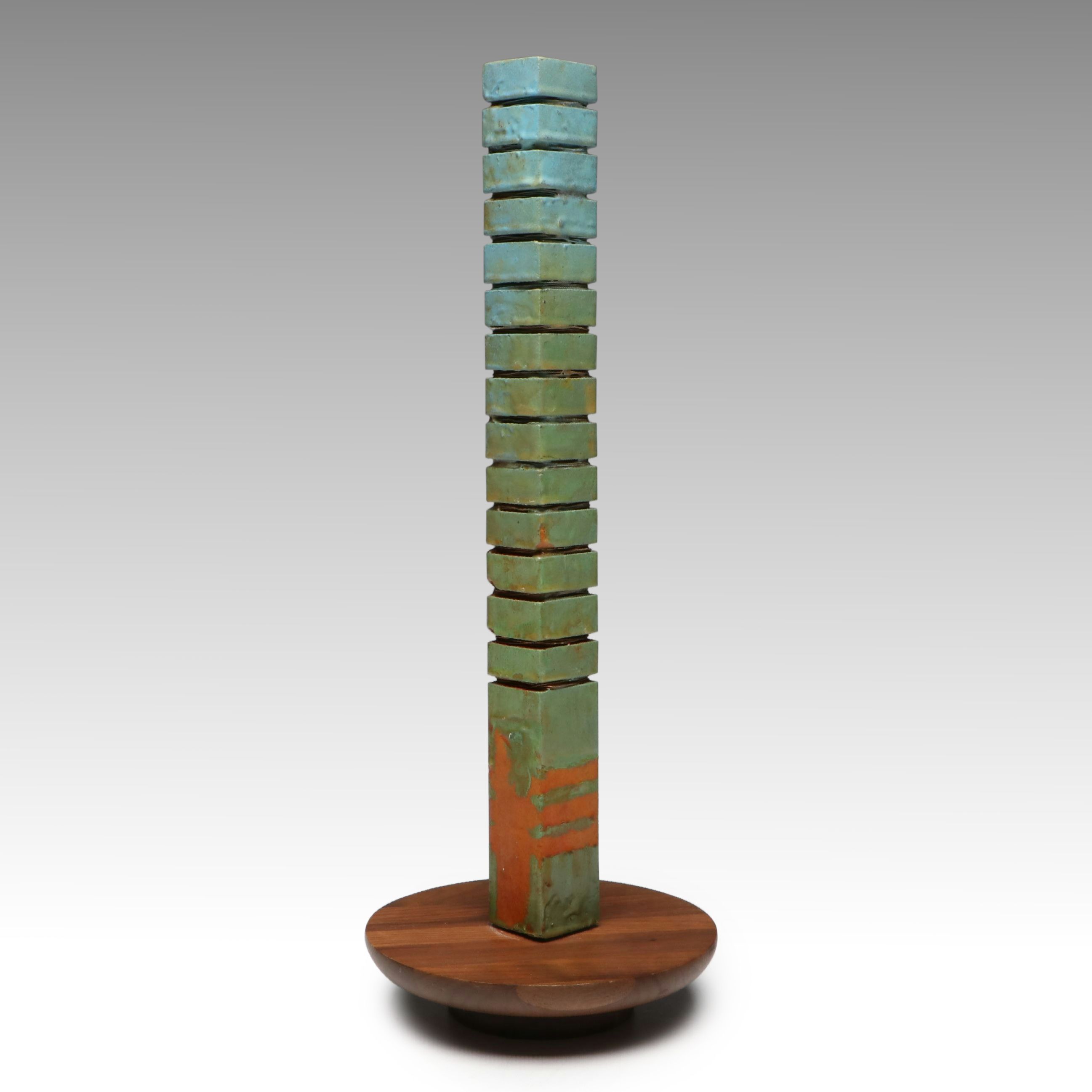 MCM Mixed Media Column Sculpture