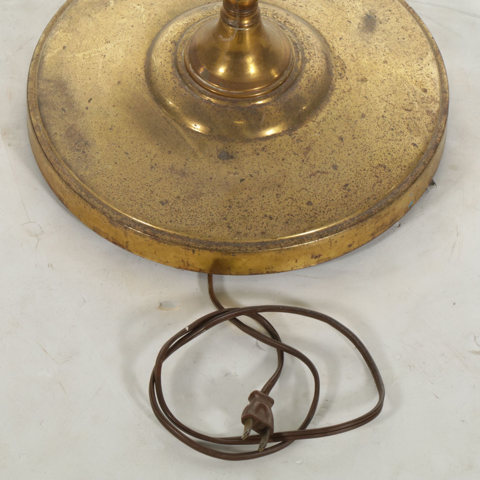 Brass Adjustable Swing Arm Floor Lamp, Mid-20th Century