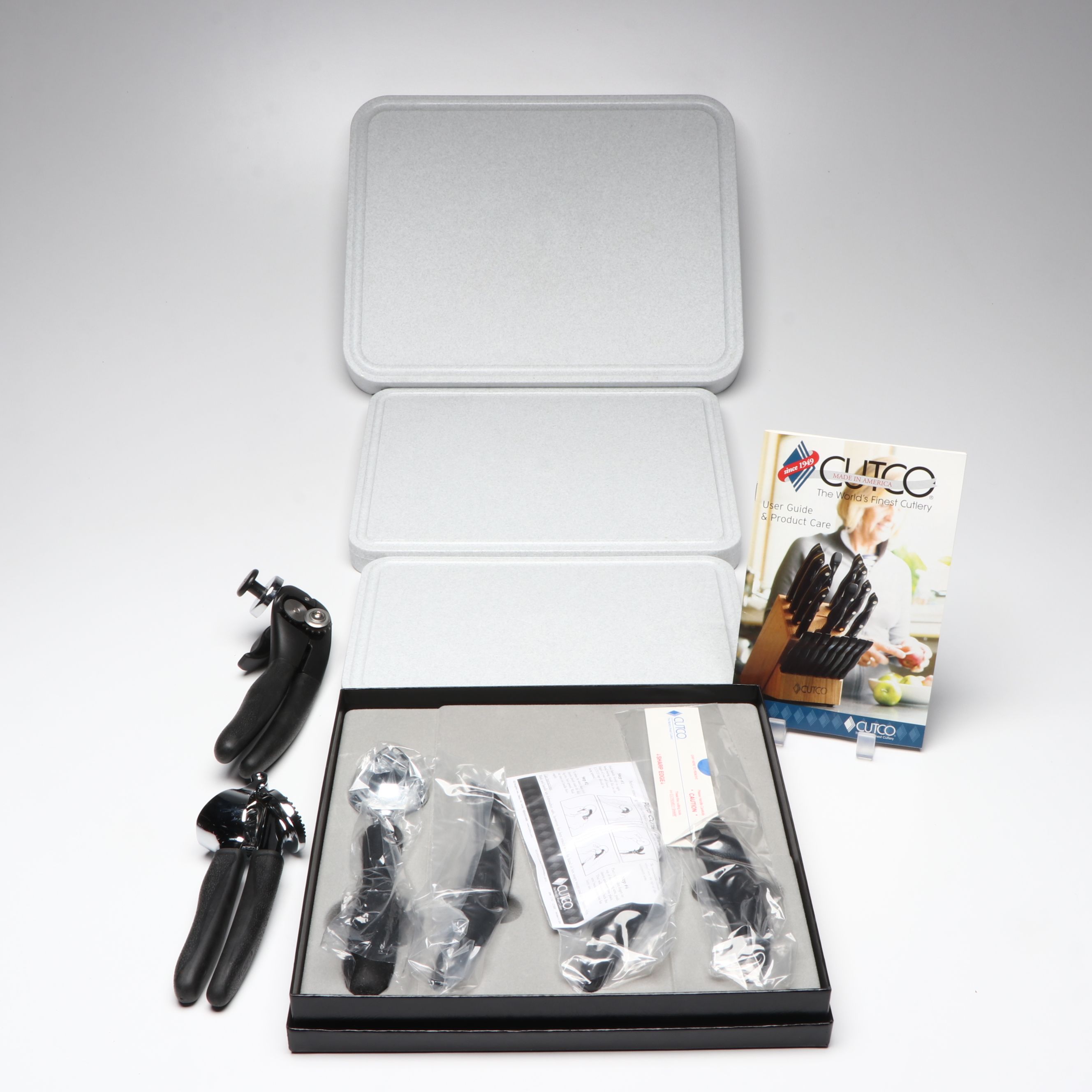 Cutco Cutting Boards with Cheese Knife, Pizza Cutter and More Kitchen Gadgets