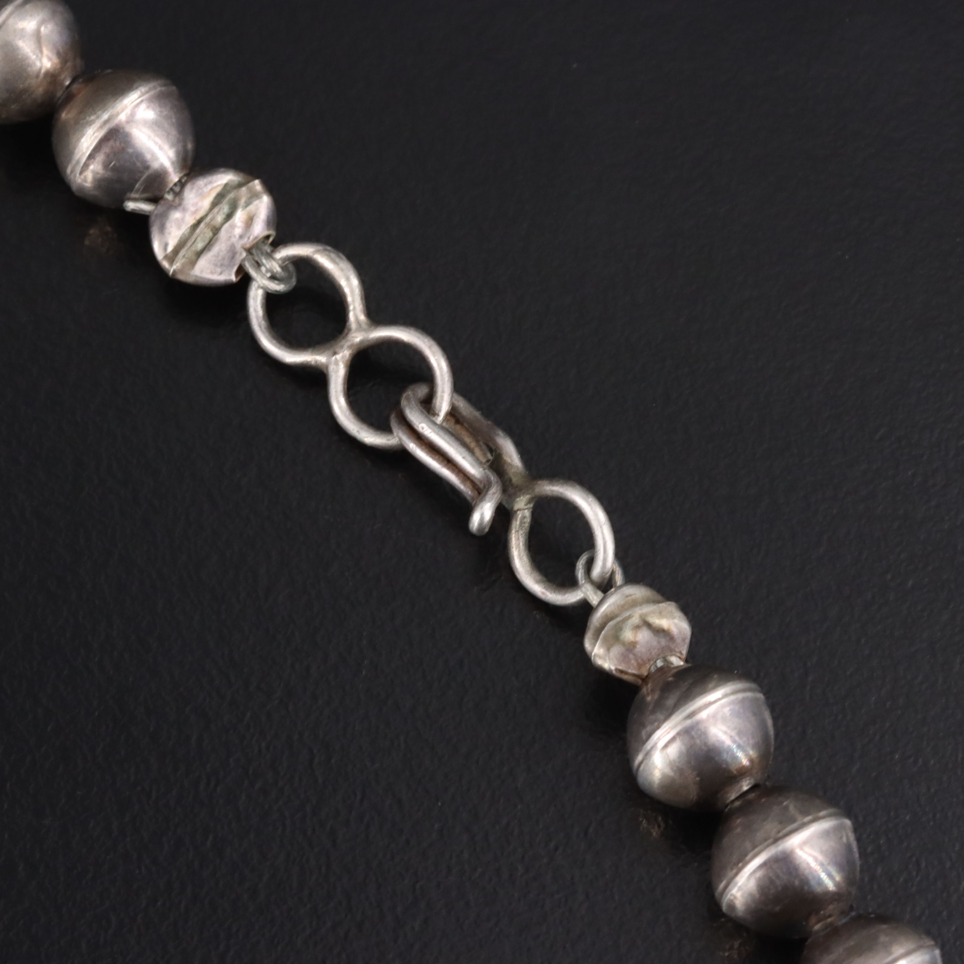 Southwestern Sterling Coral Squash Blossom Necklace