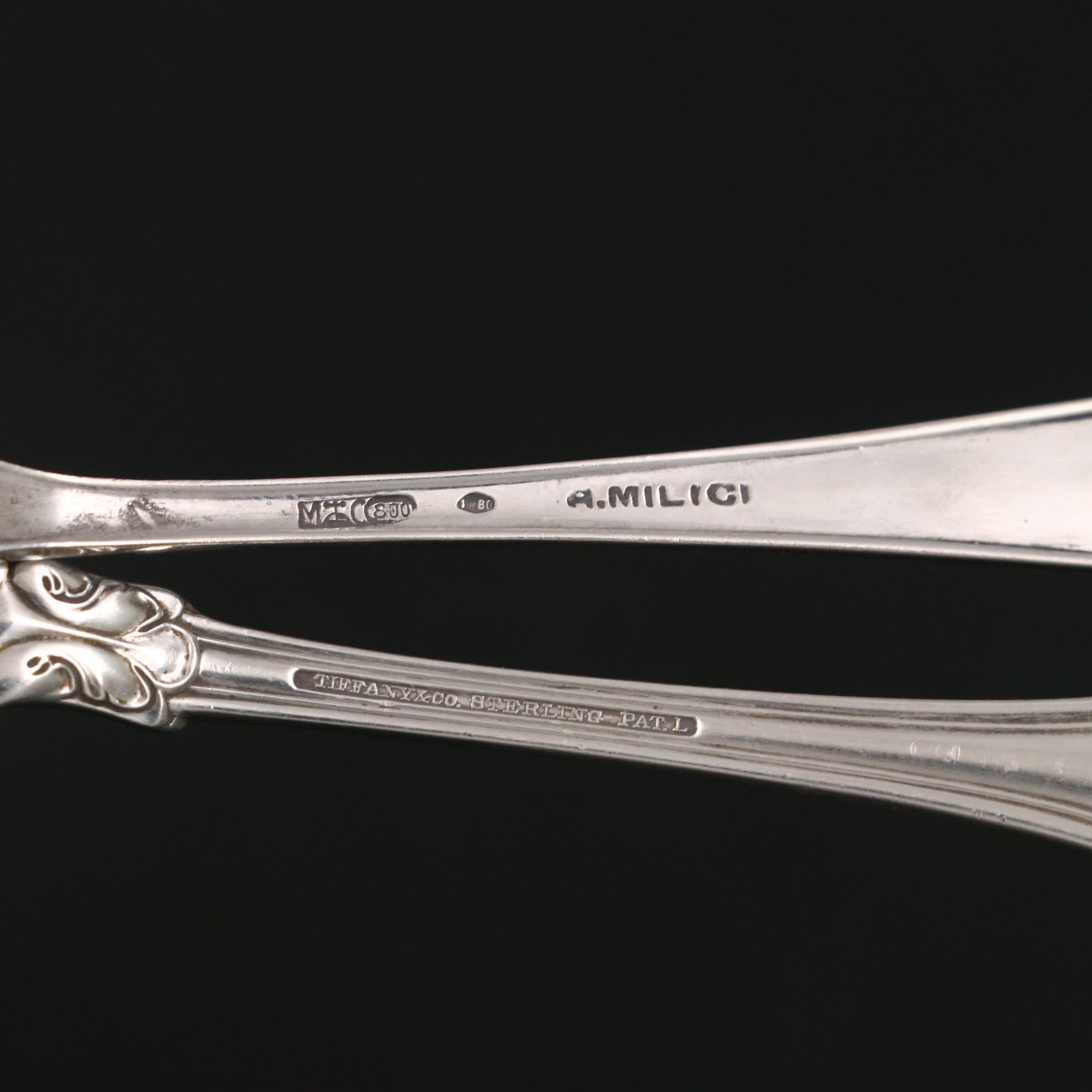 Tiffany & Co. "Provence" Sterling Silver Spreader with German 800 Silver Pieces