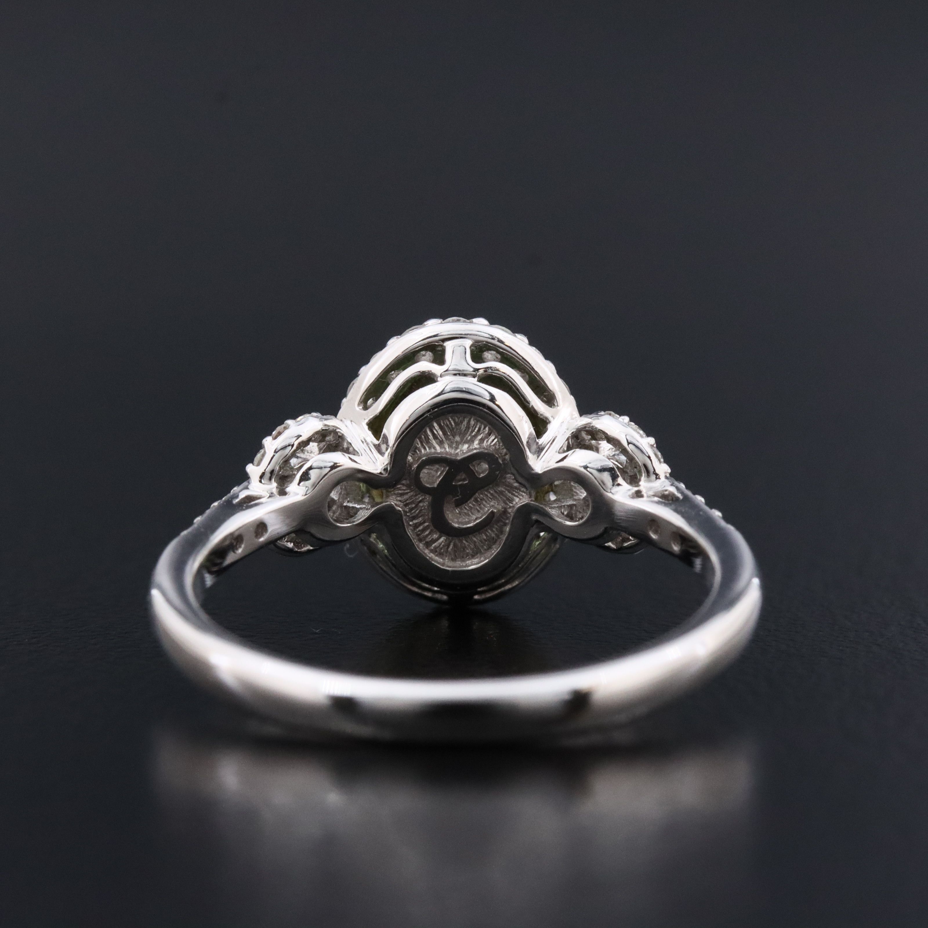 Chromia 18K 1.40 CT Tsavorite and Diamond Ring