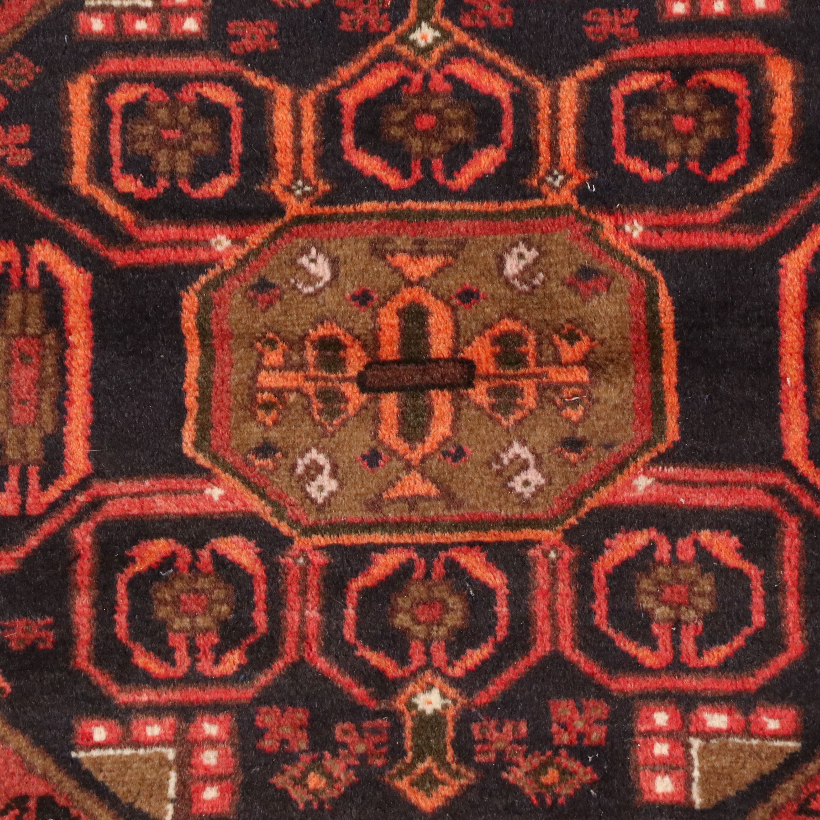 4'3 x 6'4 Hand-Knotted Persian Hamadan Area Rug