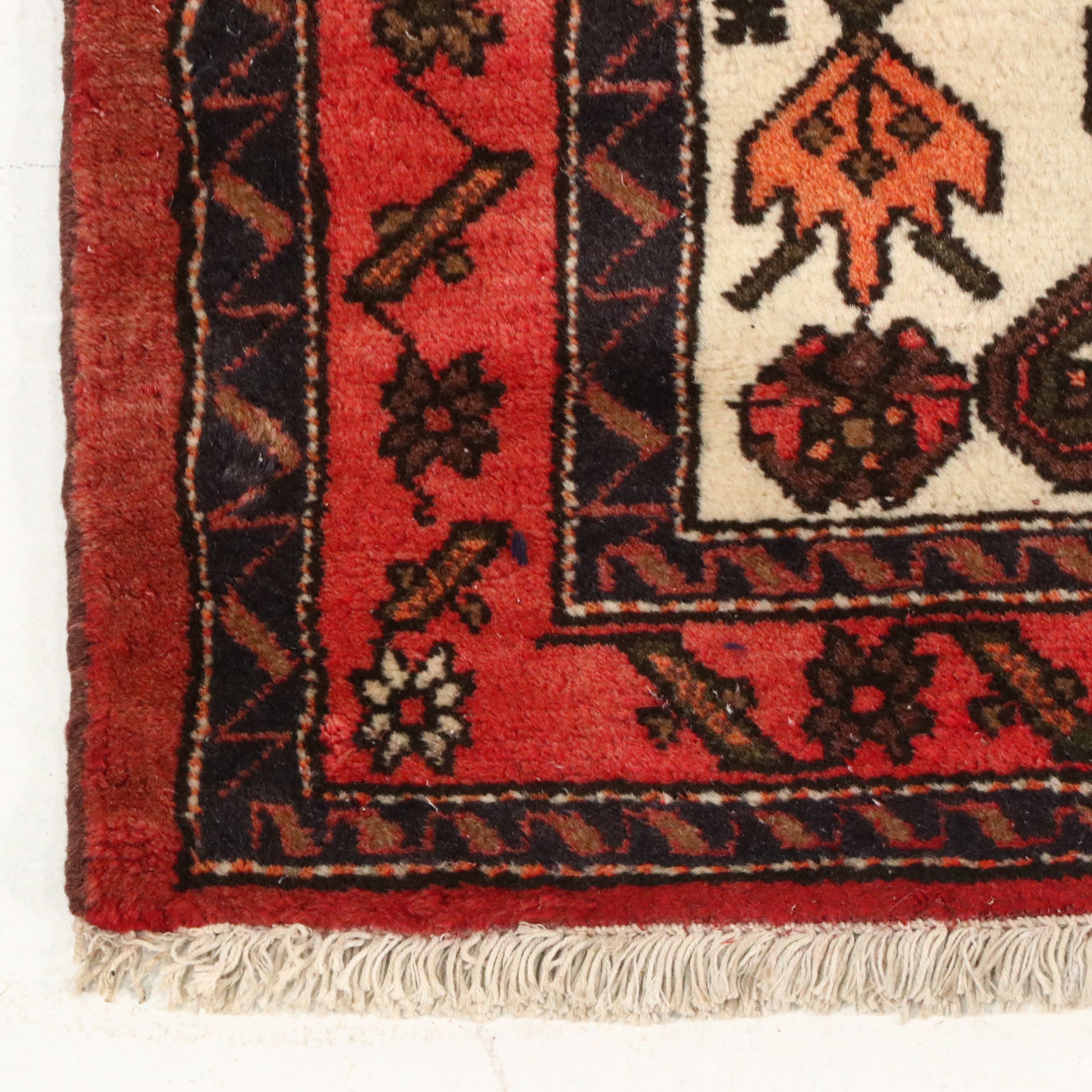 4'3 x 6'4 Hand-Knotted Persian Hamadan Area Rug