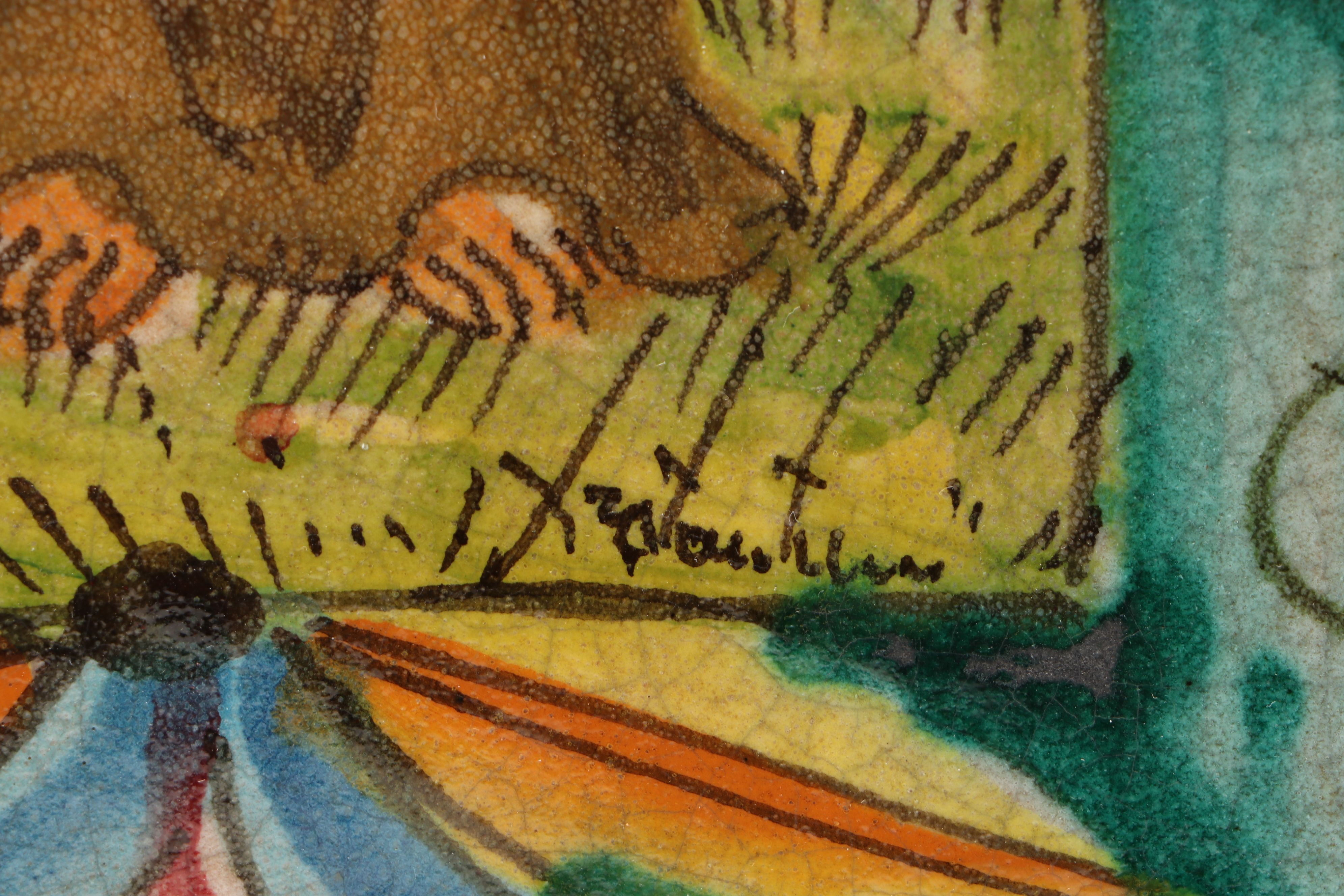 Fratantoni Ceramics St. Francis Tile, Mahogany Vanity Shelf and More Décor