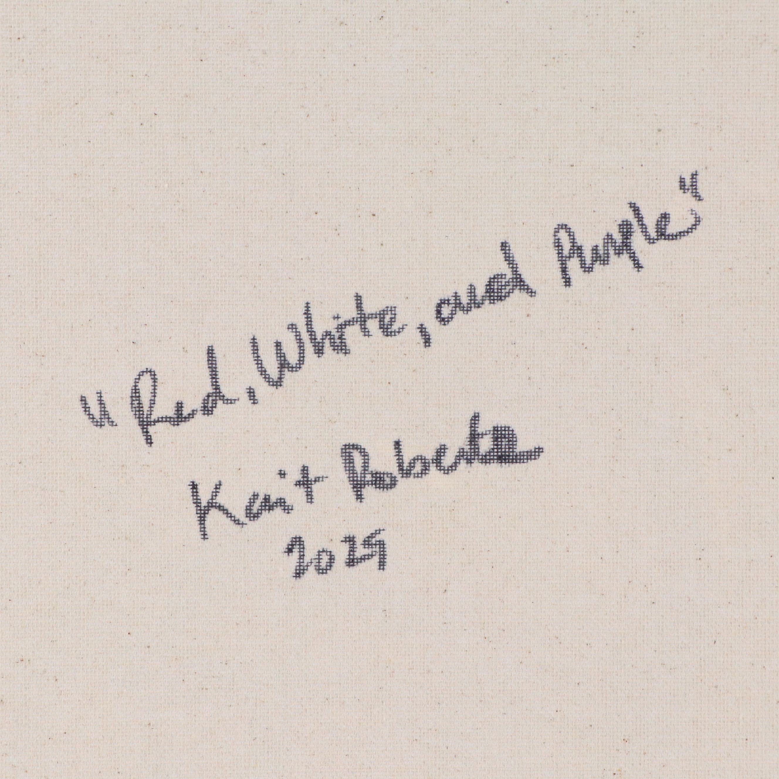 Kait Roberts Floral Acrylic Painting "Red, White and Purple," 2025