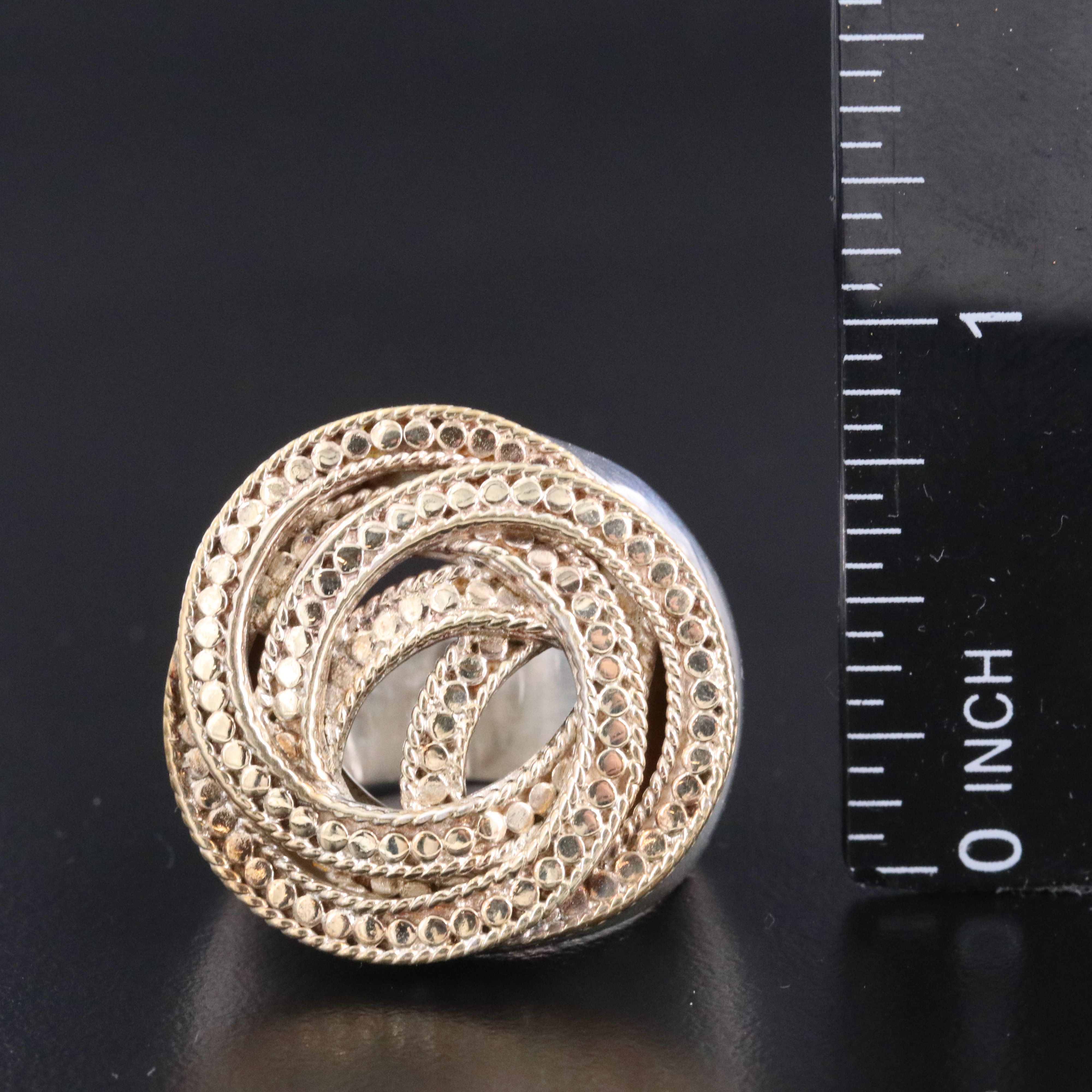 Anna Beck Sterling Two-Tone Interlocking Circle Ring