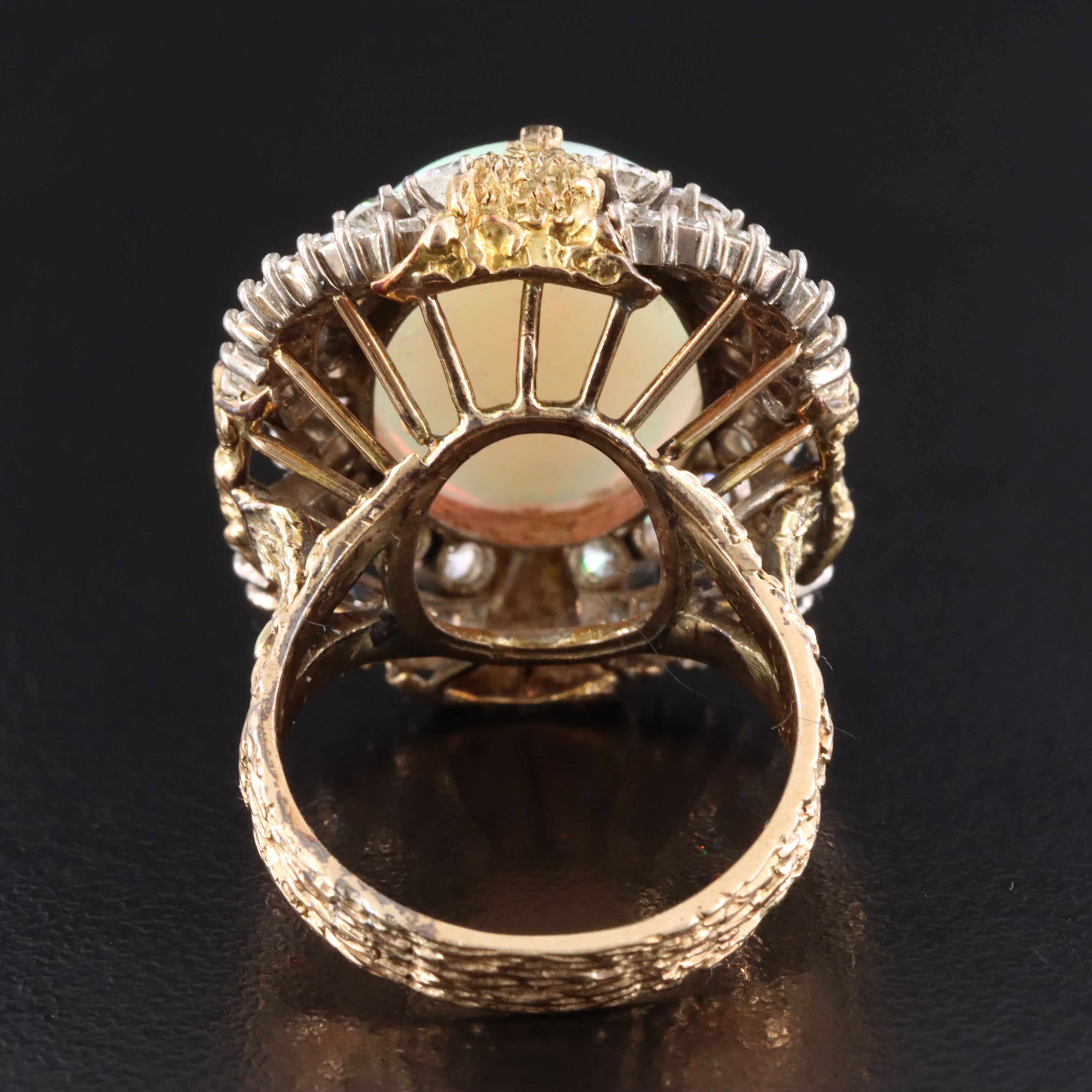 14K Opal and Diamond Ring