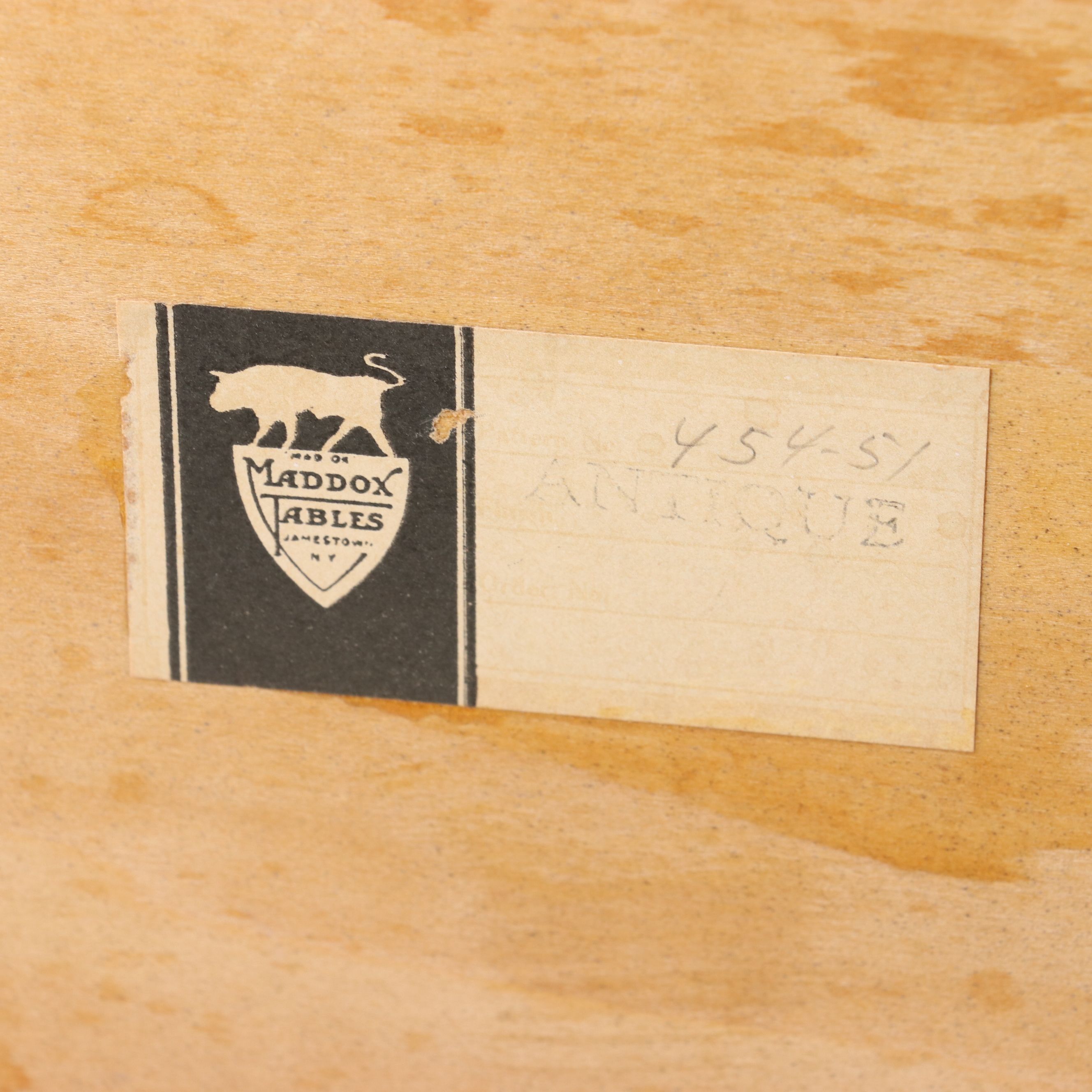 Maddox Table Co. Hepplewhite Style Mahogany Bowfront Chest with Leather Top