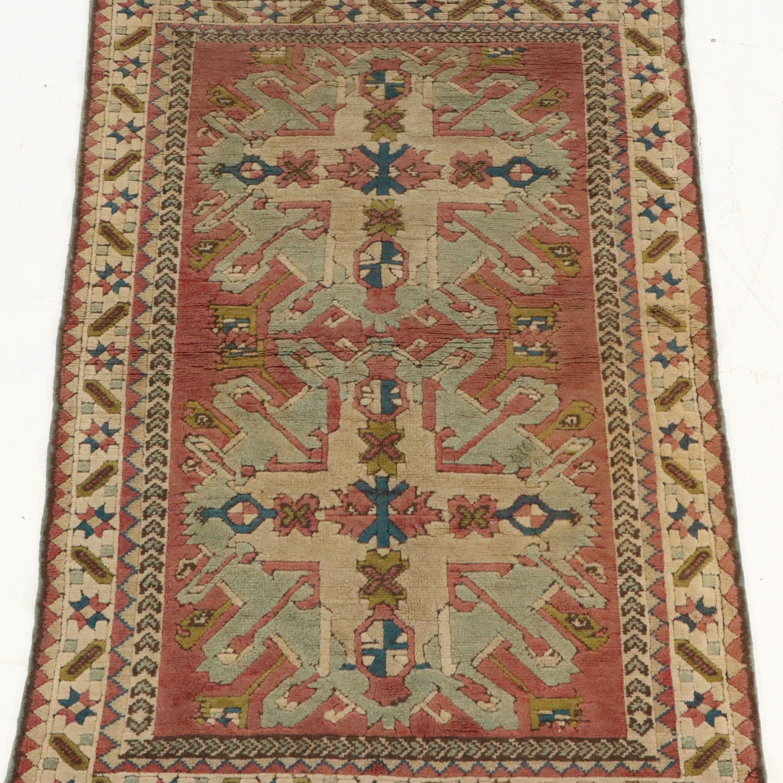 4'1 x 6'5 Hand-Knotted Caucasian Karabagh Area Rug