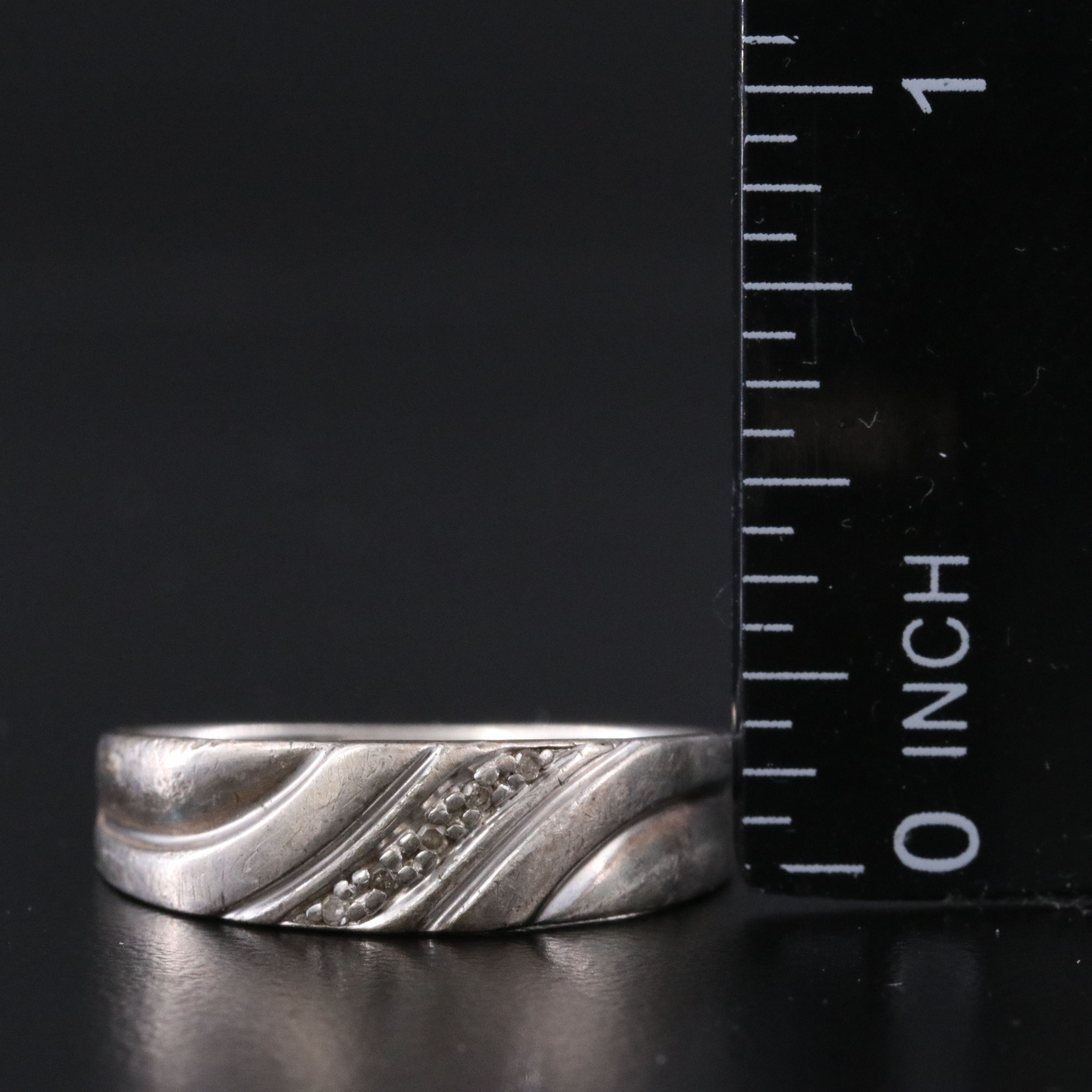 Sterling Diamond and CZ Rings and Bead Link Bracelet