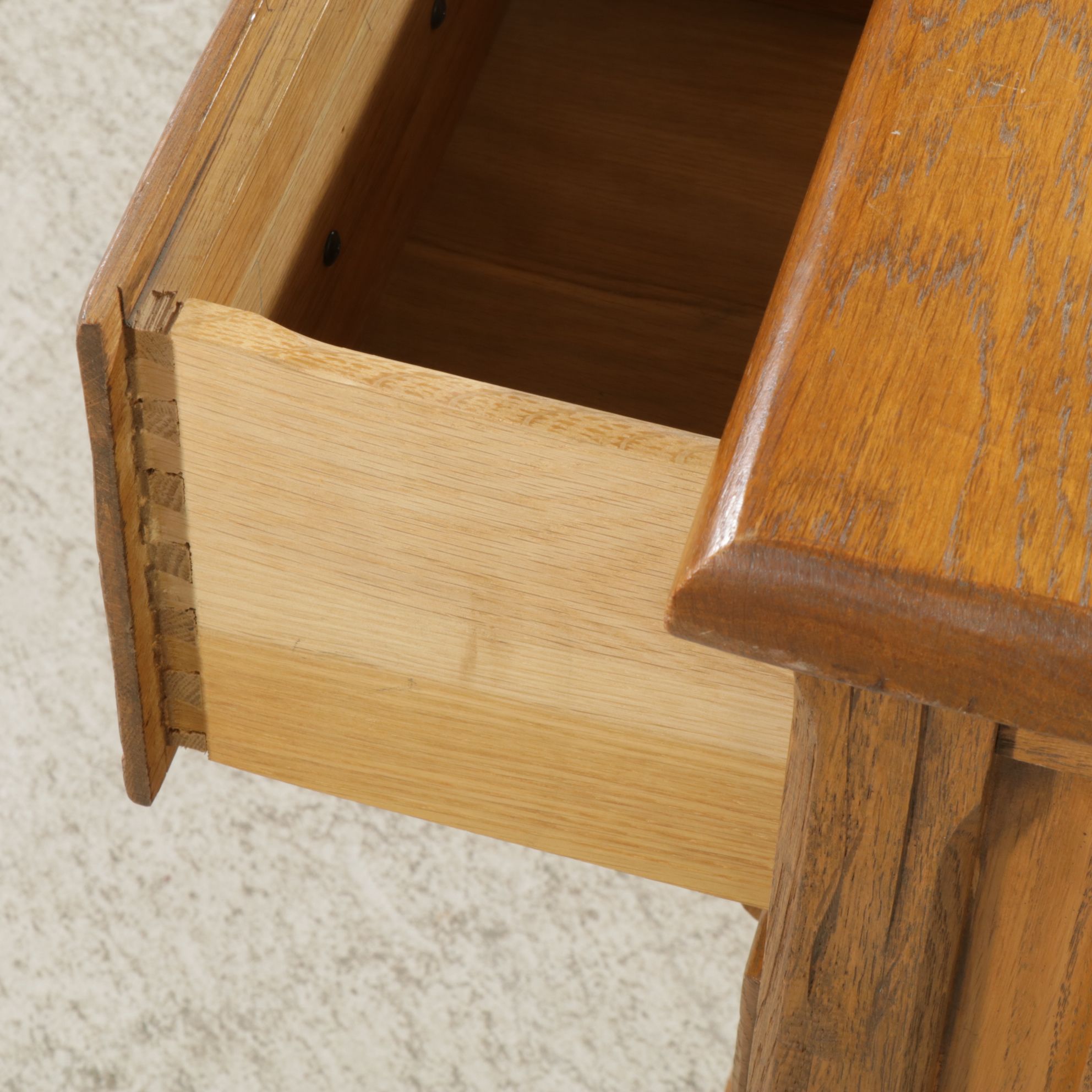 A. Brandt Co. Ranch Oak Pedestal Desk with Chair, Mid to Late 20th C.