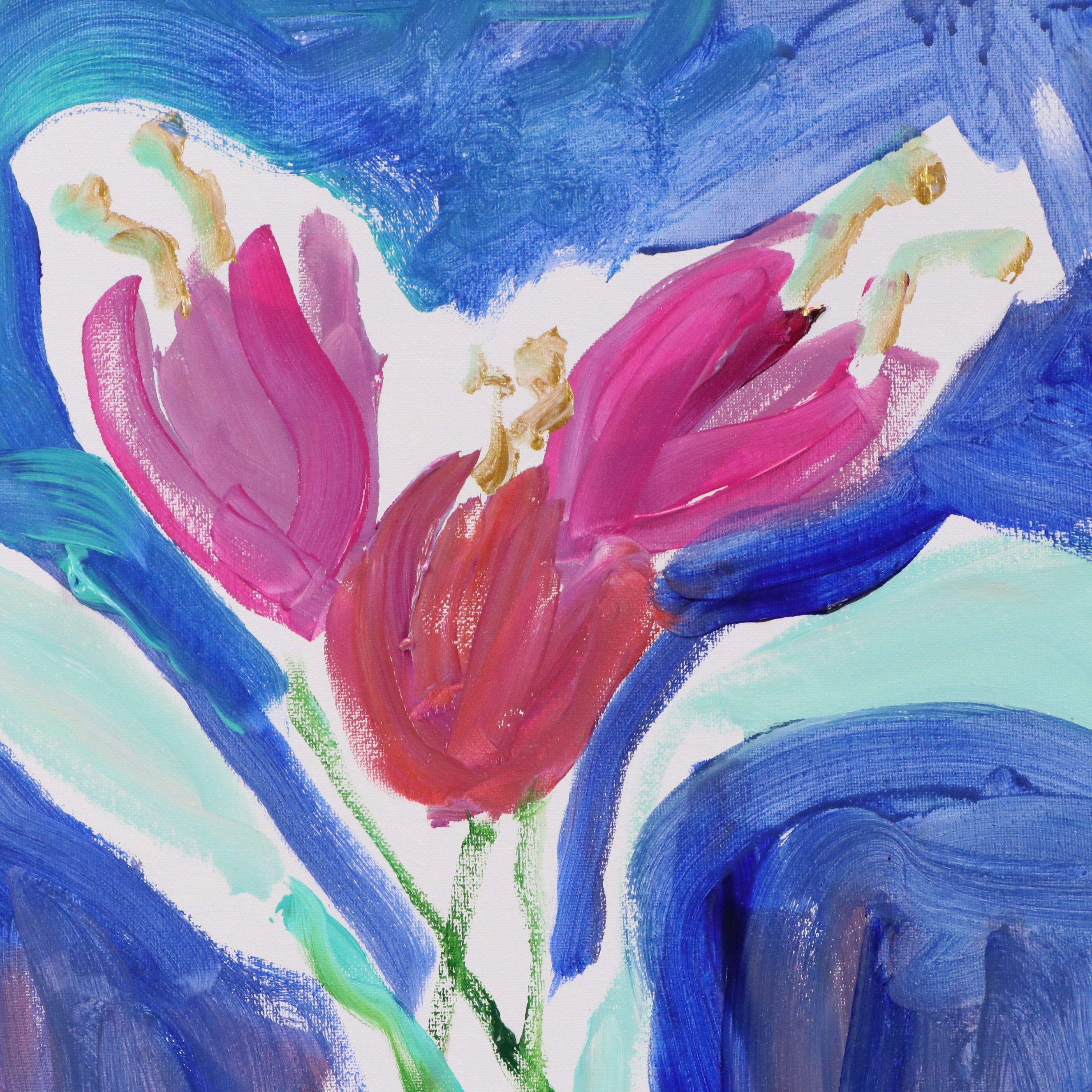 Kait Roberts Floral Acrylic Painting "Let Us Dance in Style," 2025