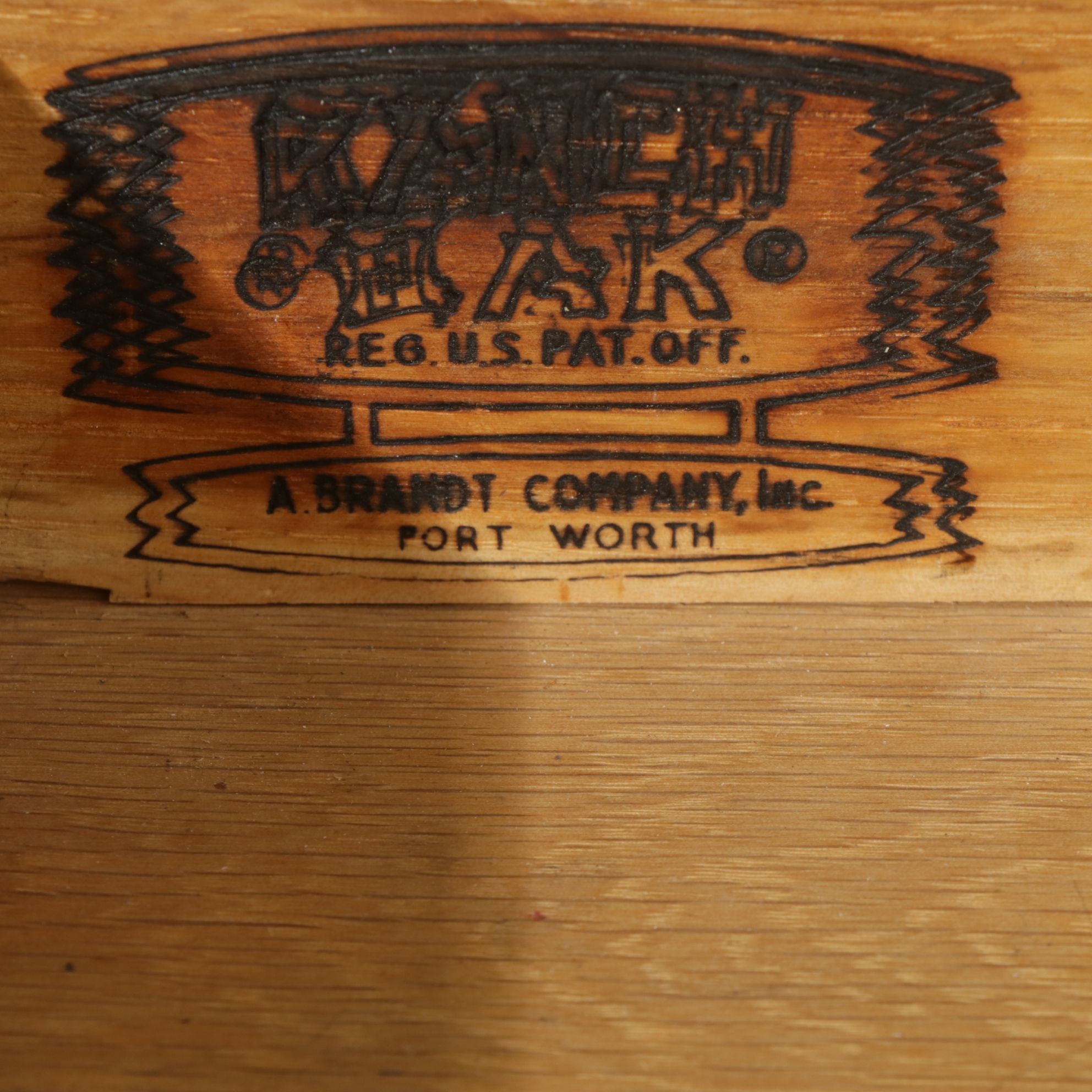 A. Brandt Co. Ranch Oak Pedestal Desk with Chair, Mid to Late 20th C.