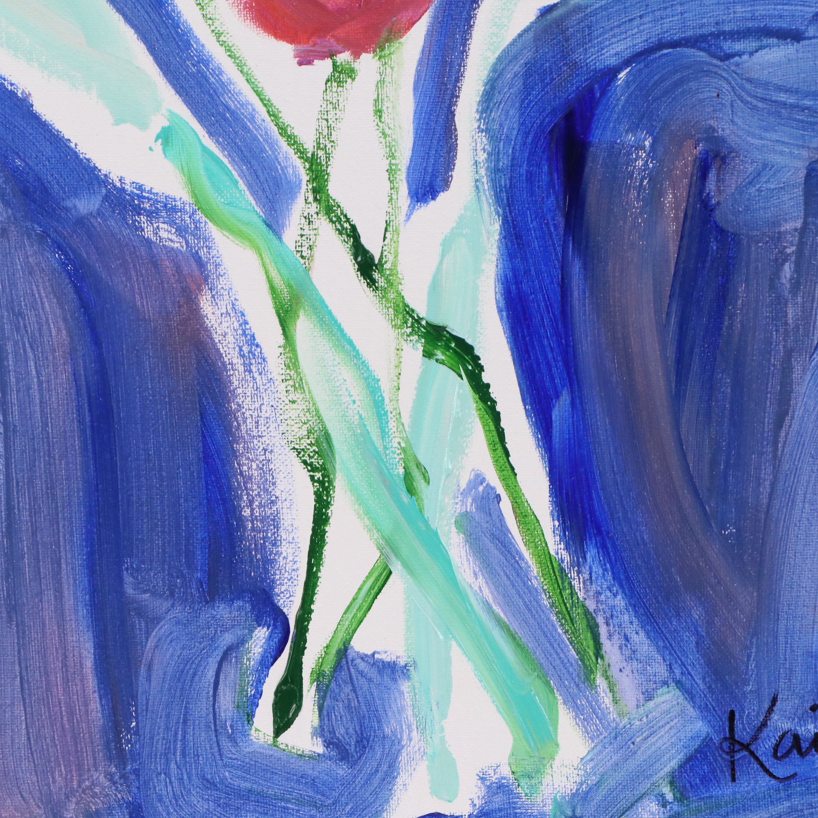 Kait Roberts Floral Acrylic Painting "Let Us Dance in Style," 2025