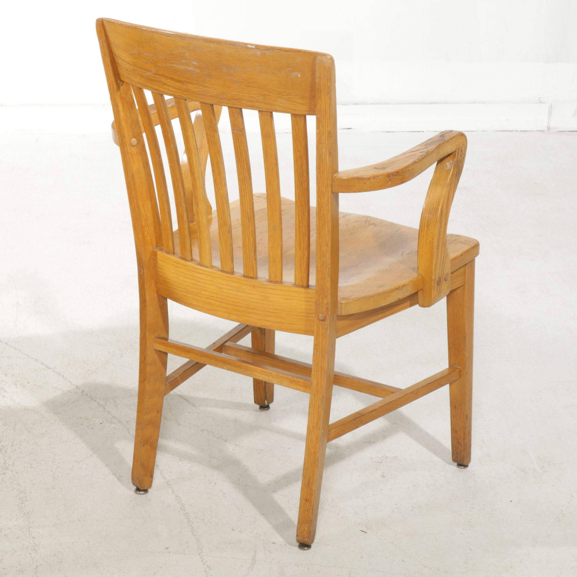 A. Brandt Co. Ranch Oak Pedestal Desk with Chair, Mid to Late 20th C.