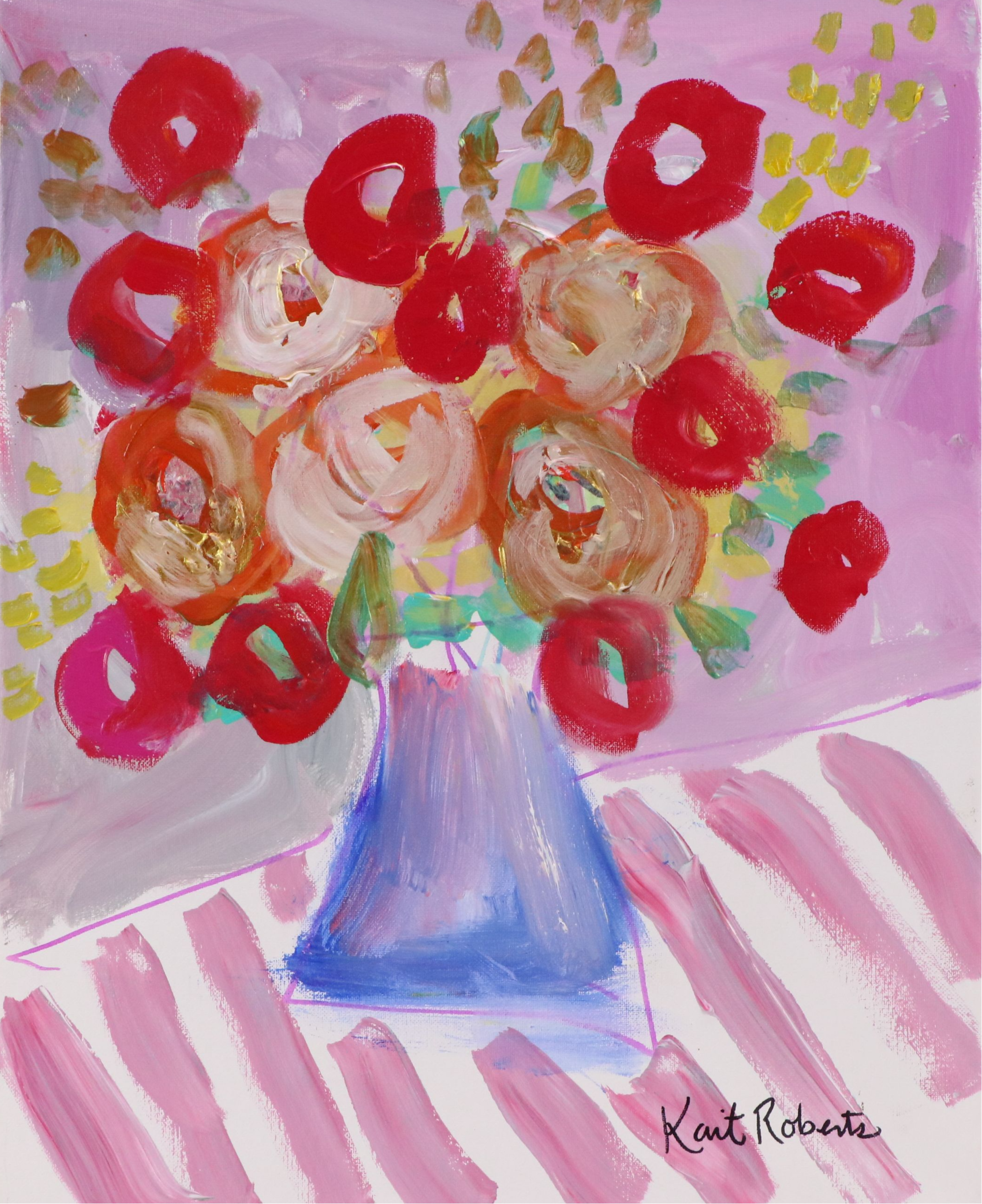 Kait Roberts Floral Acrylic Painting "Don't Sass Me," 2025