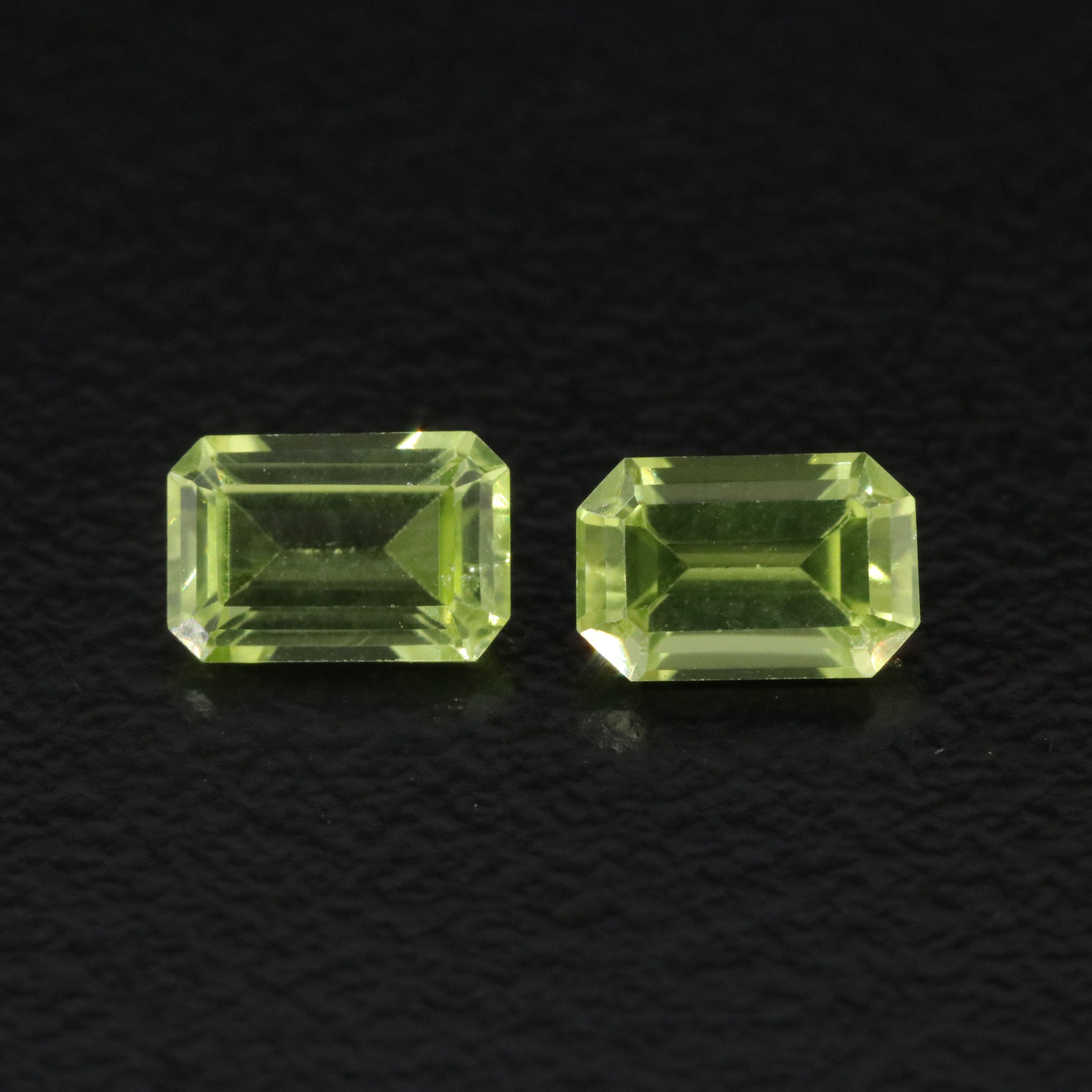 Loose 1.24 CTW Peridot Pair