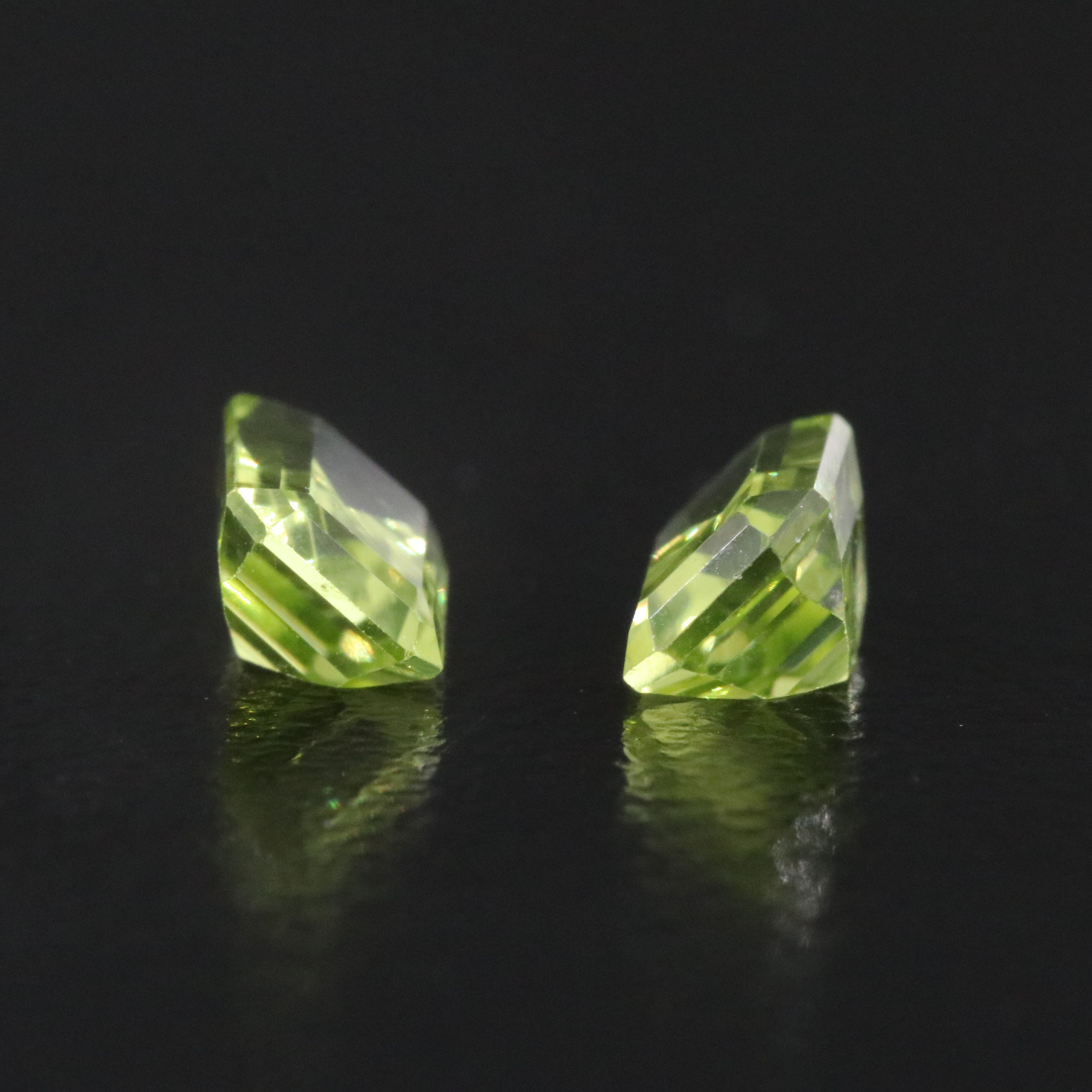 Loose 1.24 CTW Peridot Pair