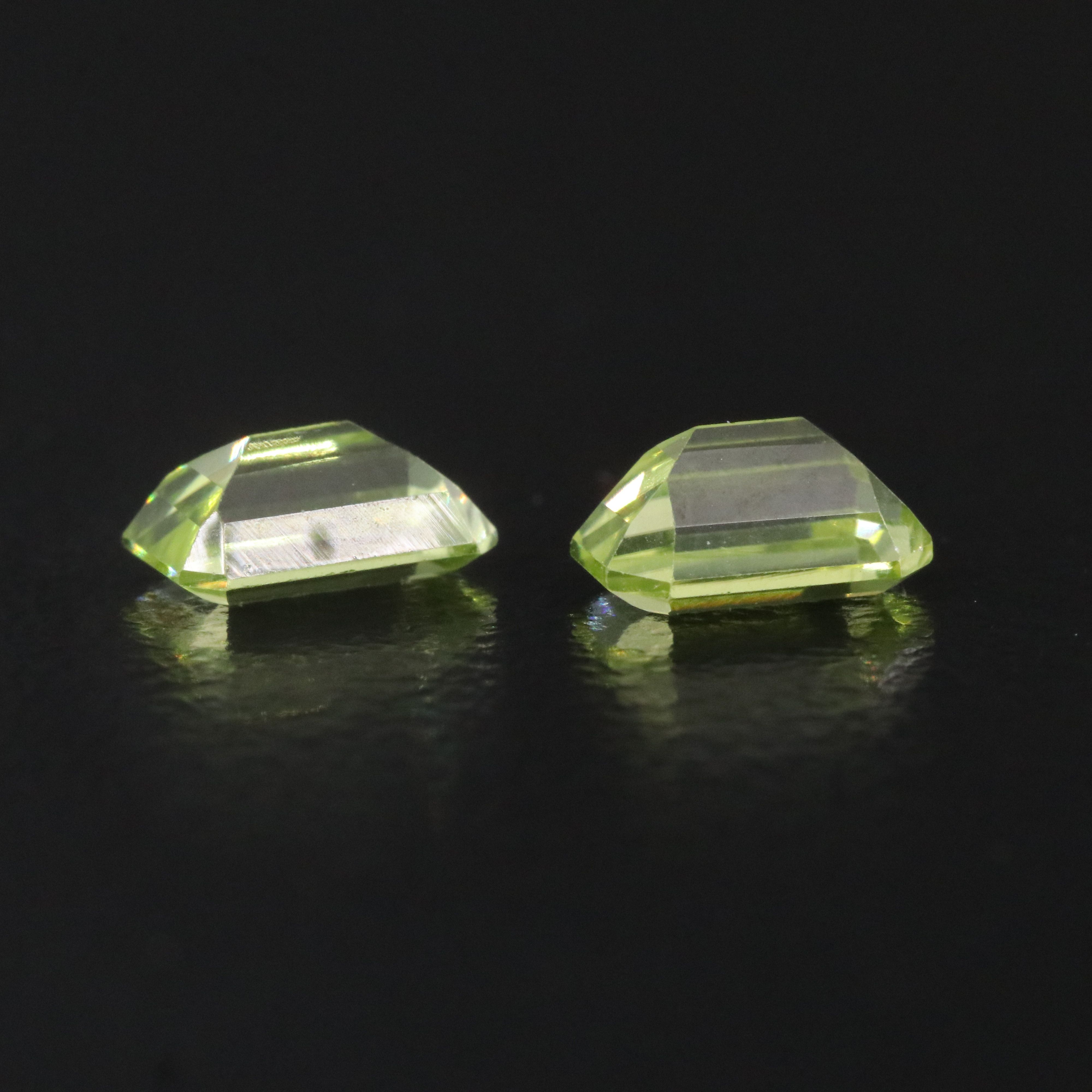 Loose 1.24 CTW Peridot Pair