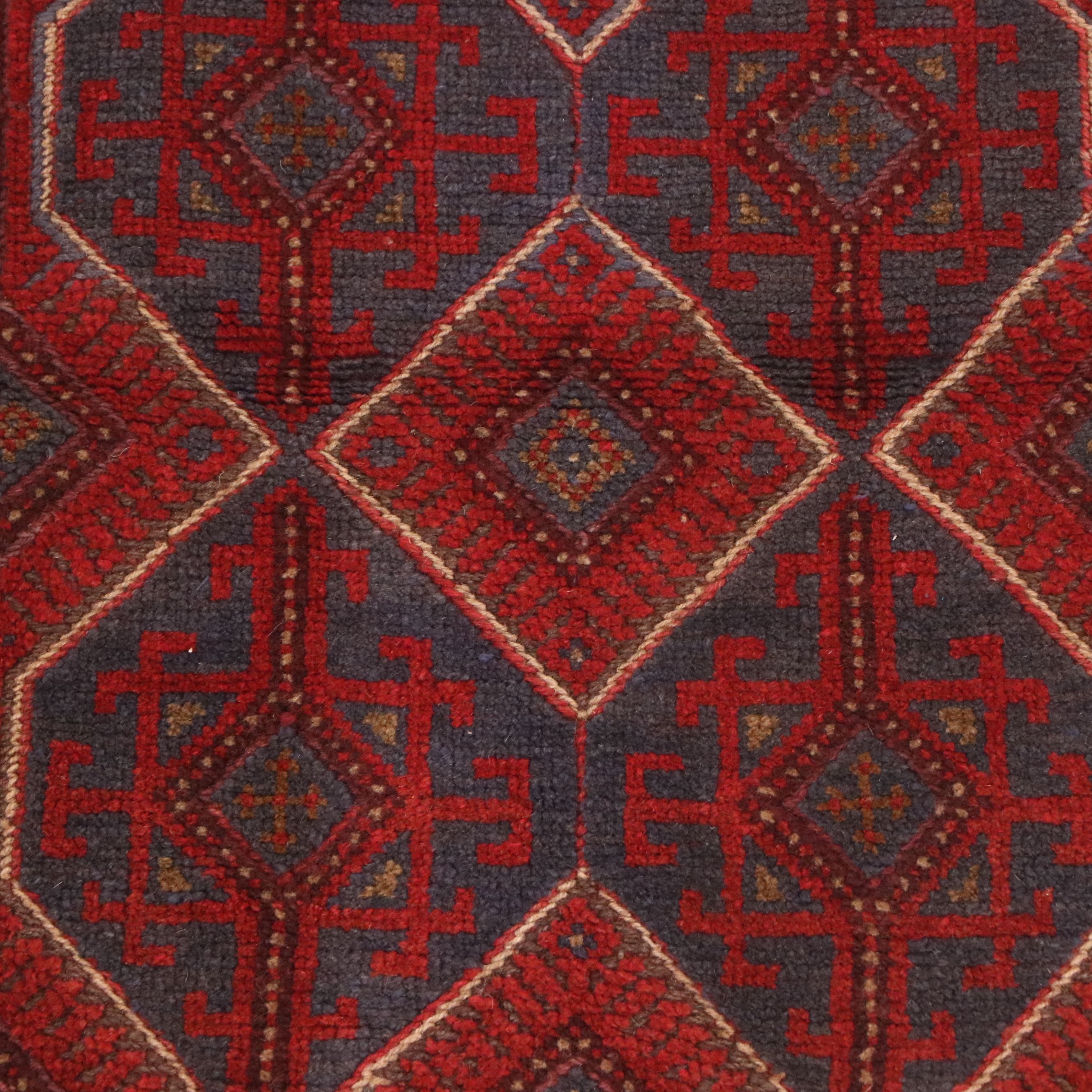 1'11 x 7'7 Handmade Afghan Mashwani Carpet Runner