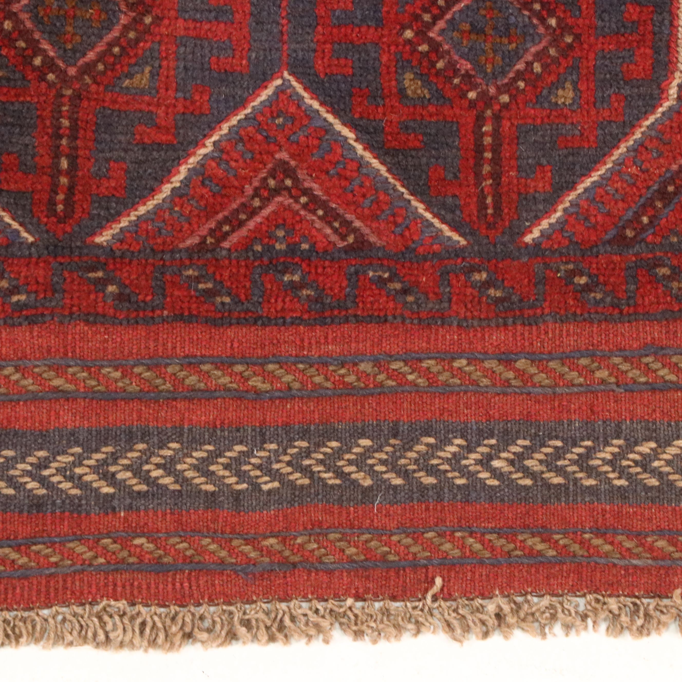 1'11 x 7'7 Handmade Afghan Mashwani Carpet Runner