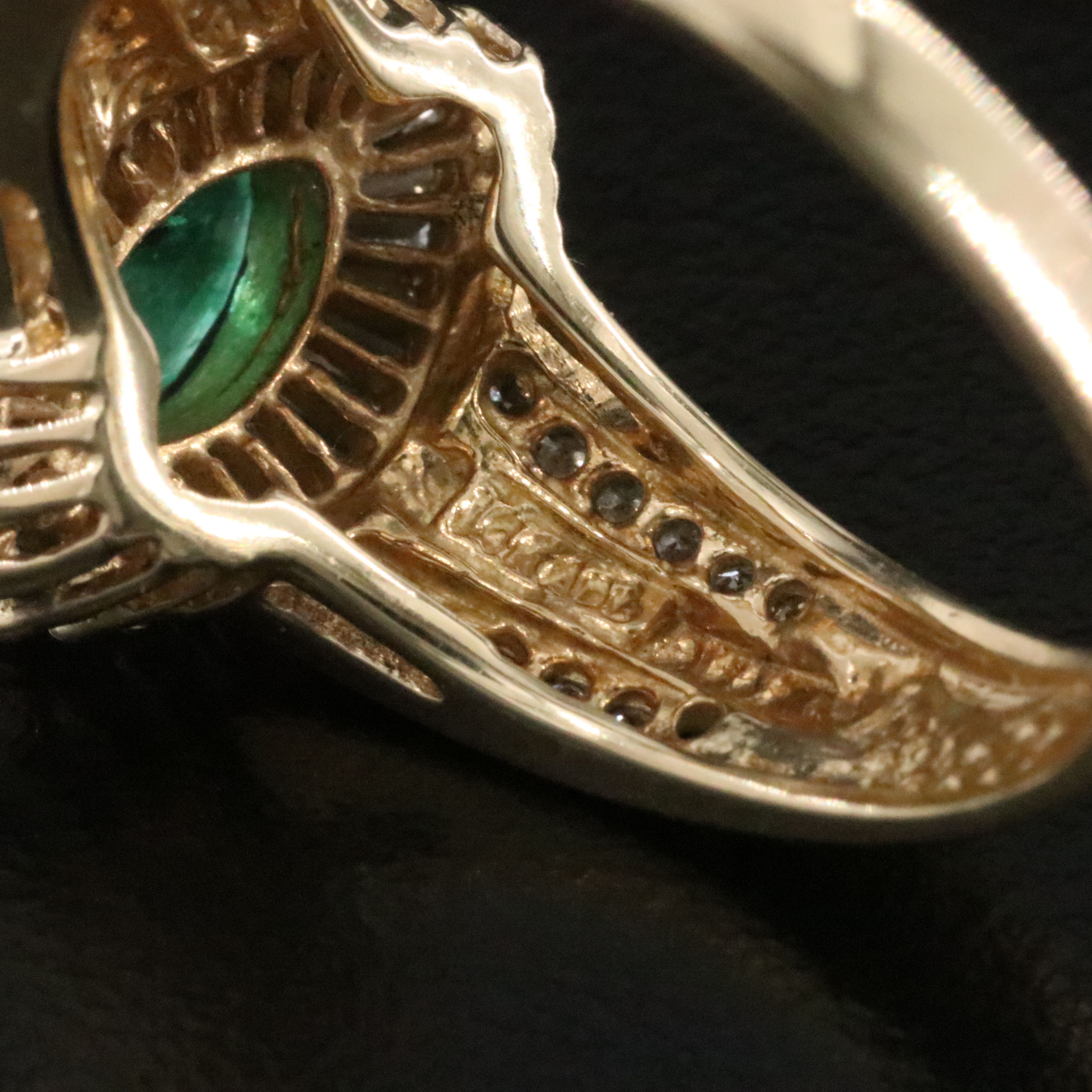 14K Emerald and Diamond Ring