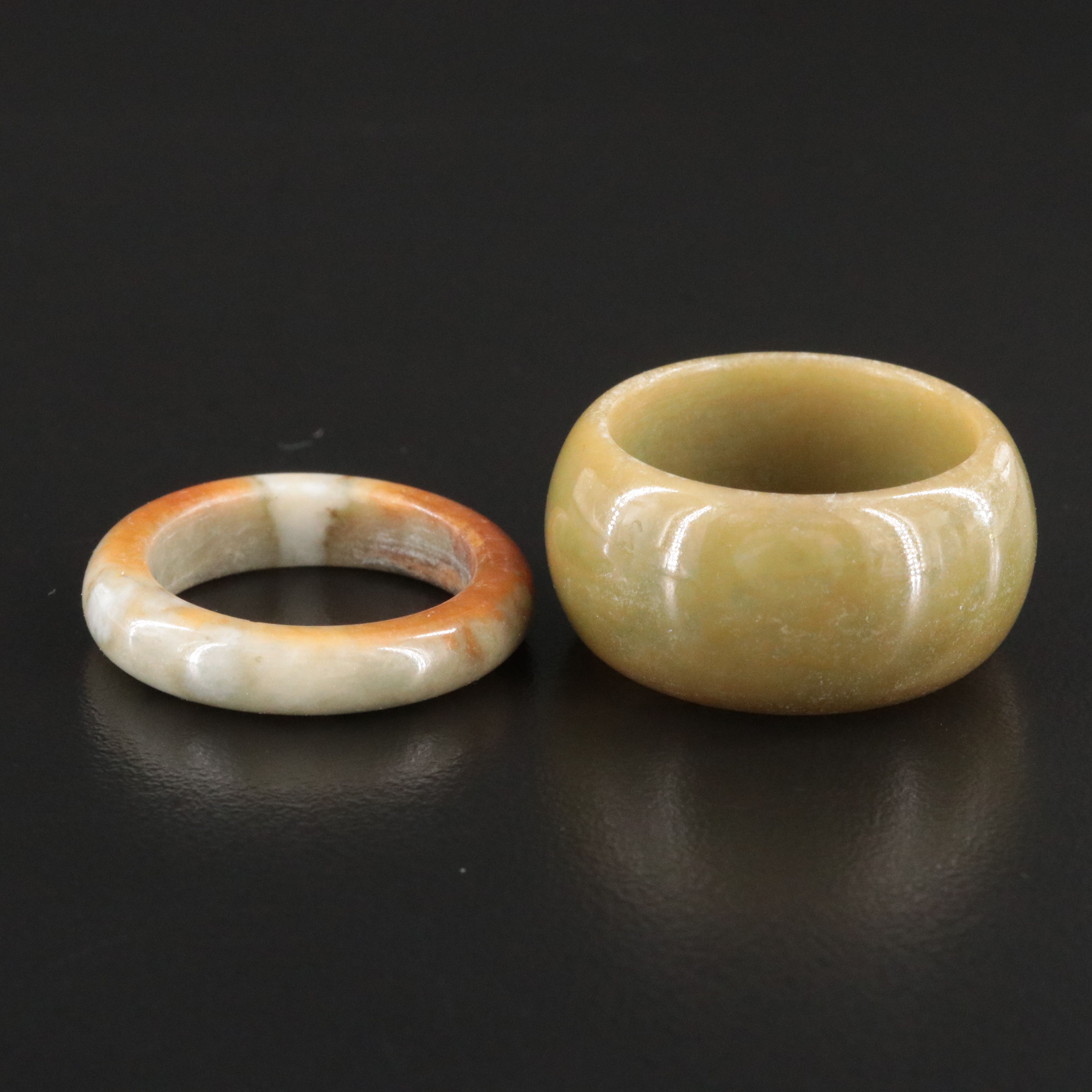 Serpentine Hololith Rings