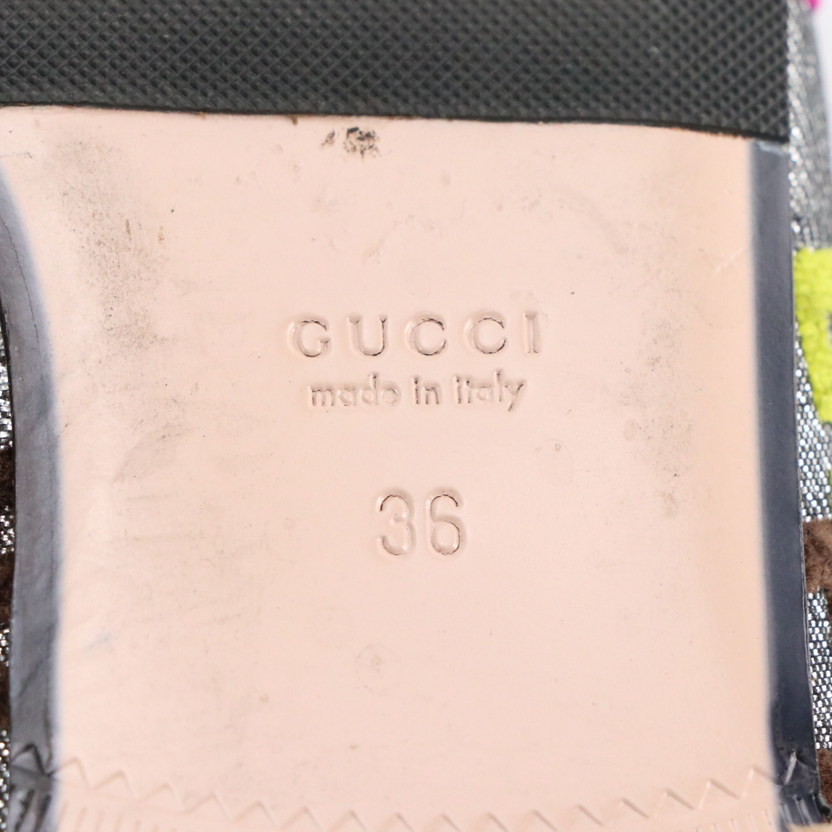 Gucci Princetown Horsebit Mules in Multicolor G Metallic Jacquard